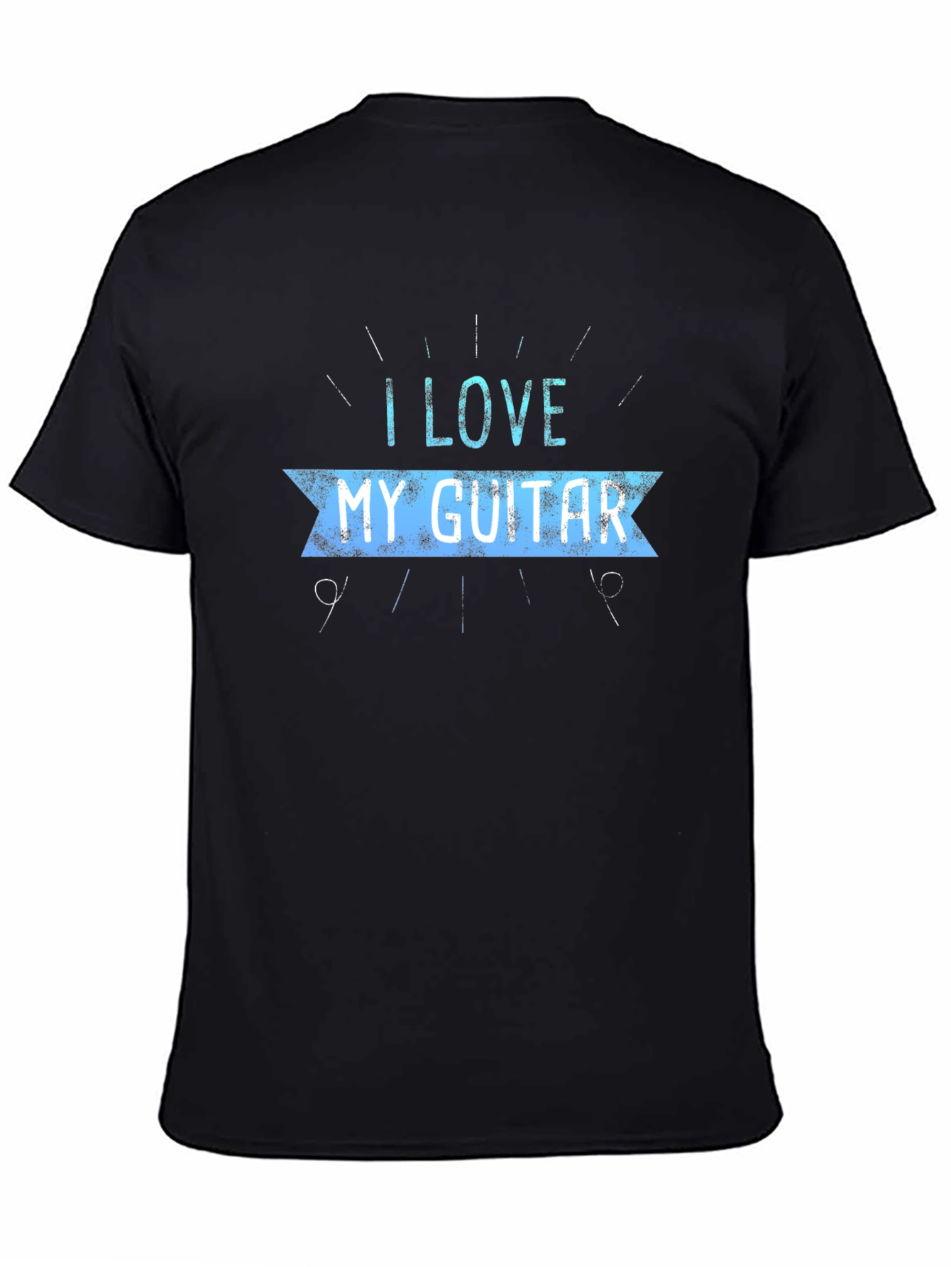 I Love My Guitar Graphic Tee - Black