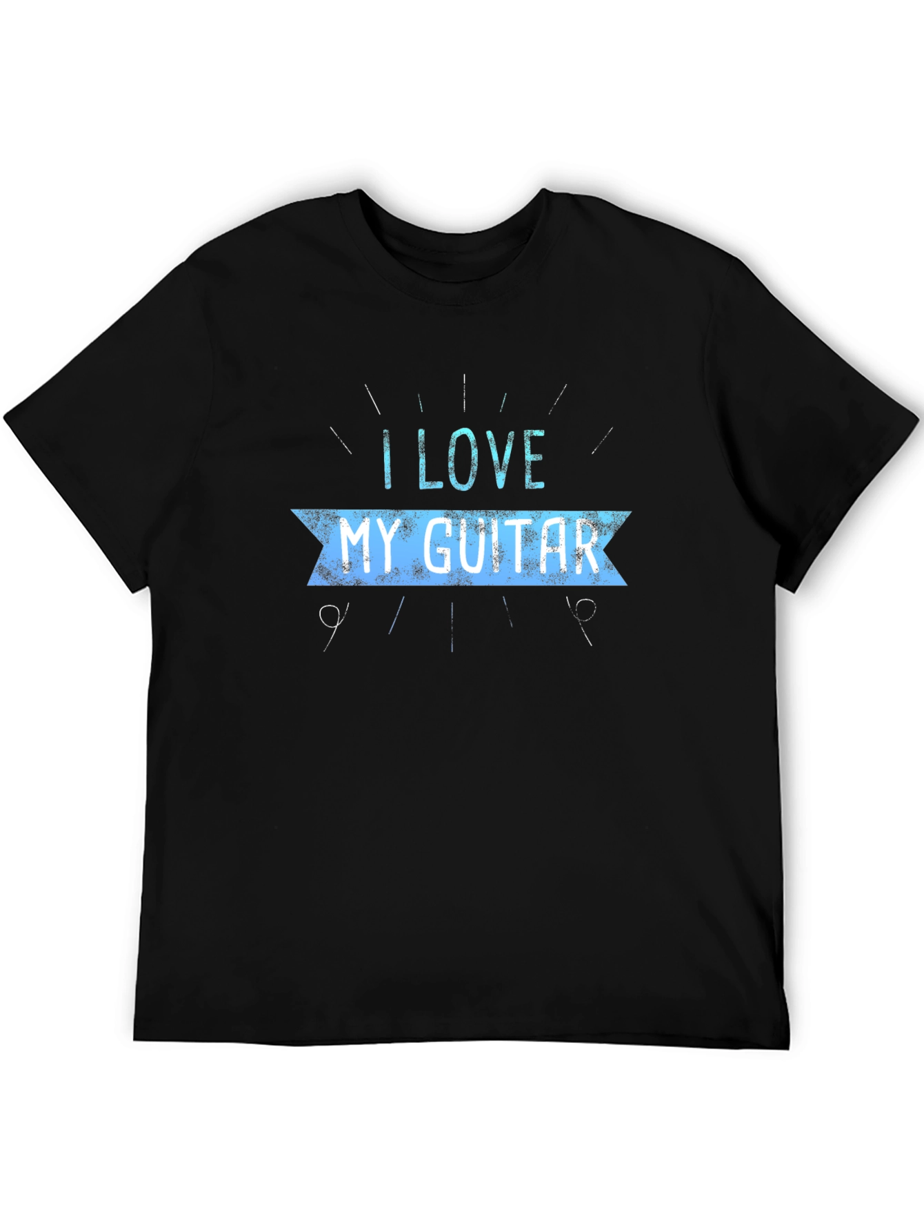 I Love My Guitar Graphic Tee - Black