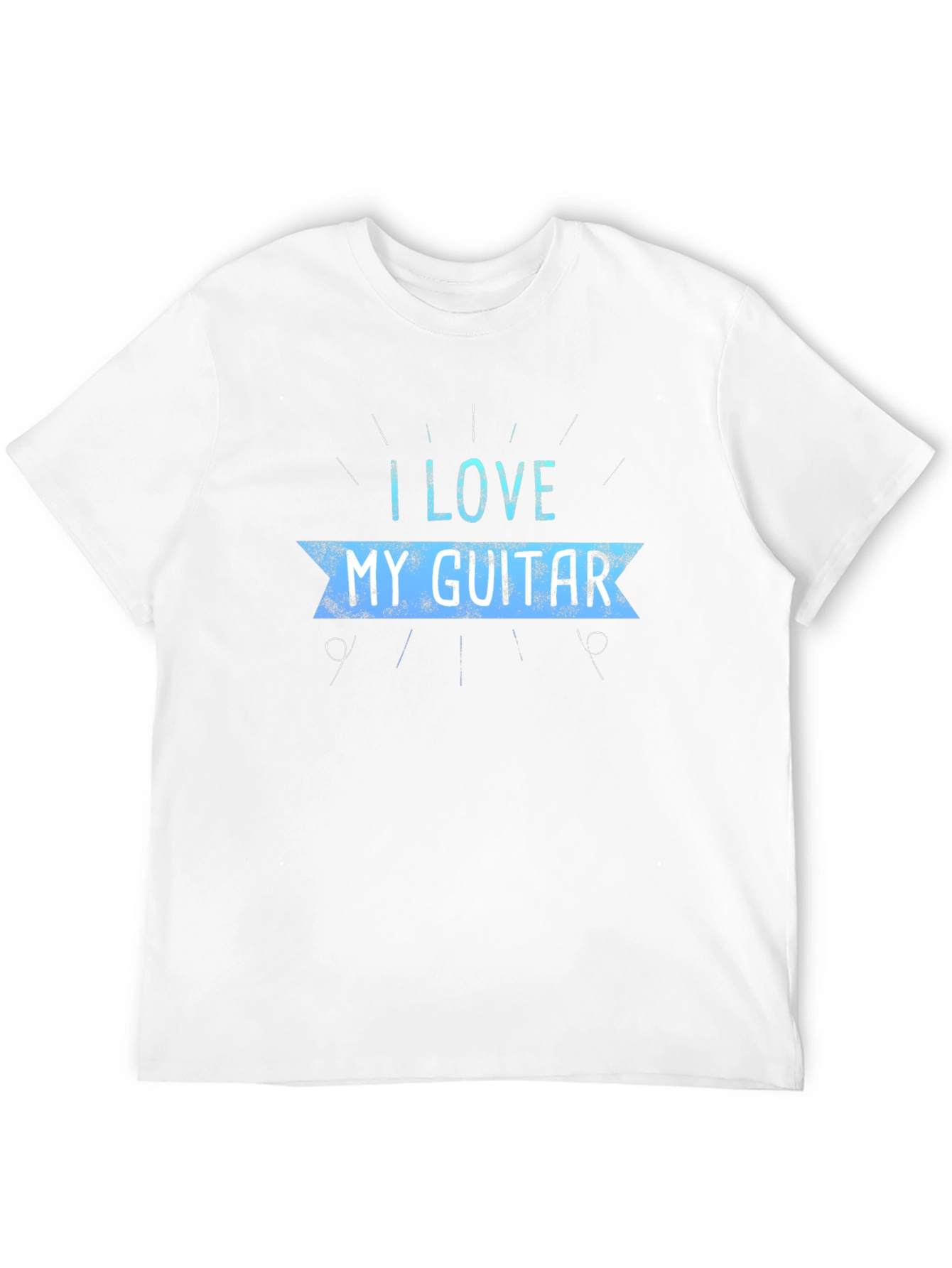 I Love My Guitar Graphic Tee - Black