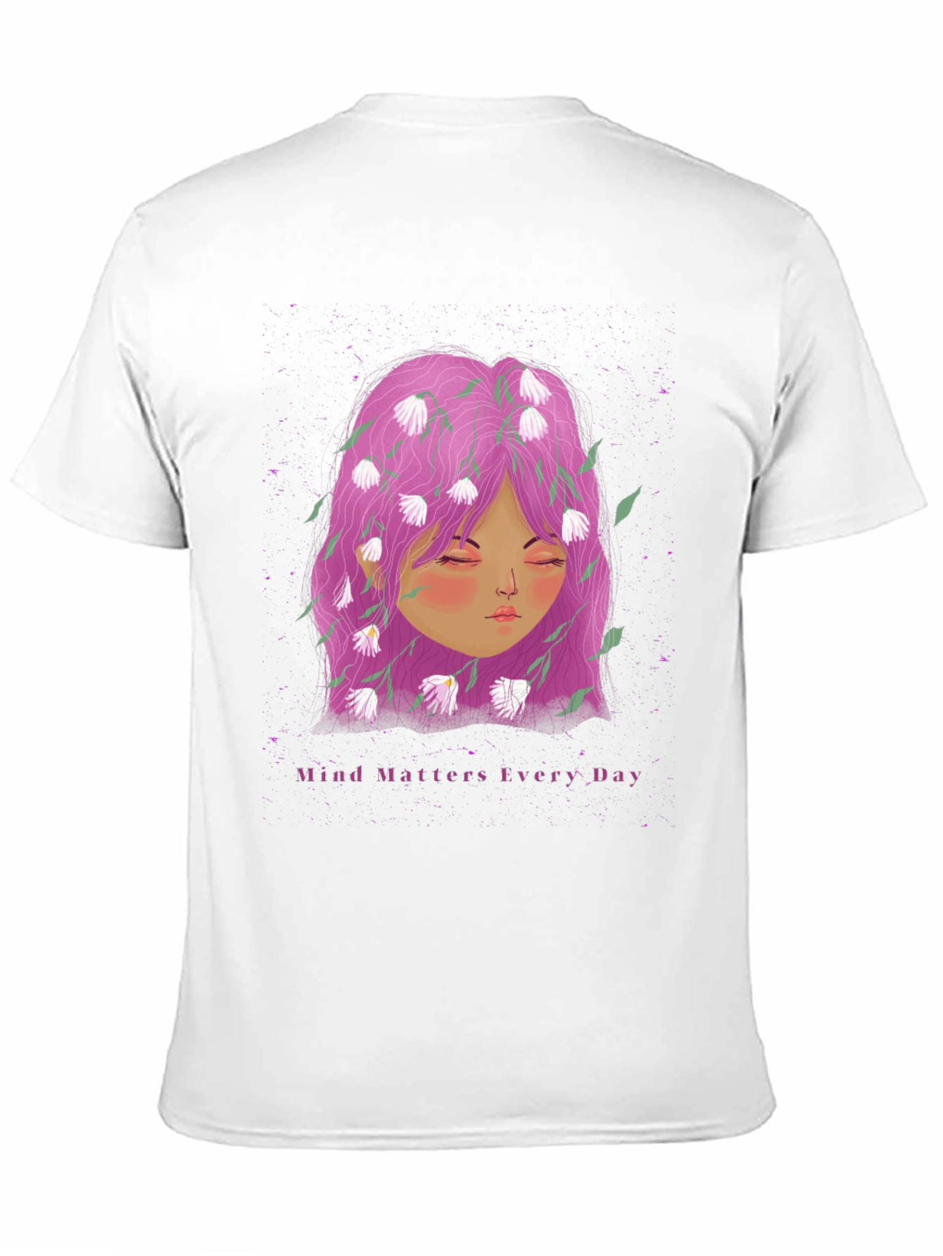 Mind Matters Tee - Floral Head Black T-Shirt