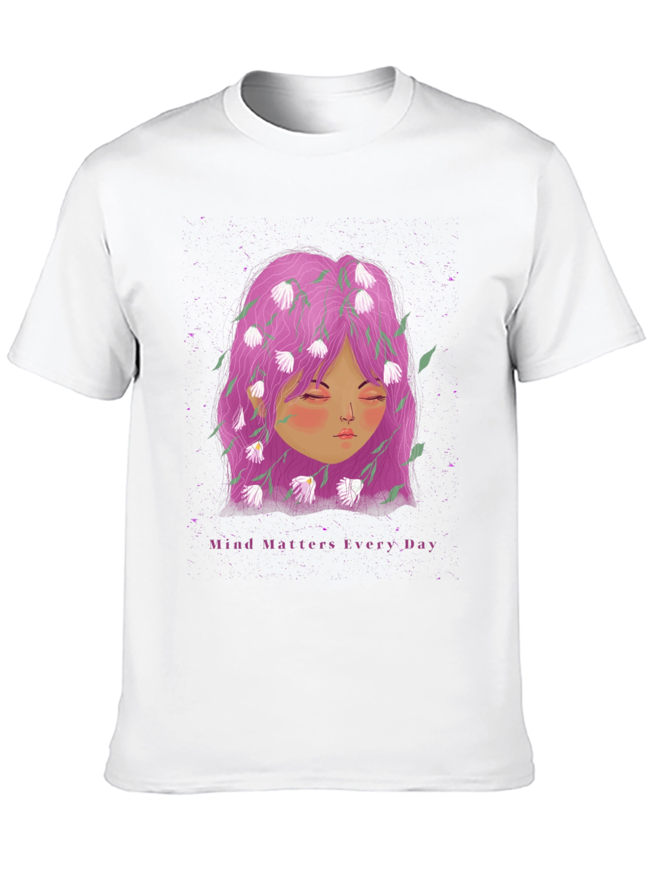 Mind Matters Tee - Floral Head Black T-Shirt