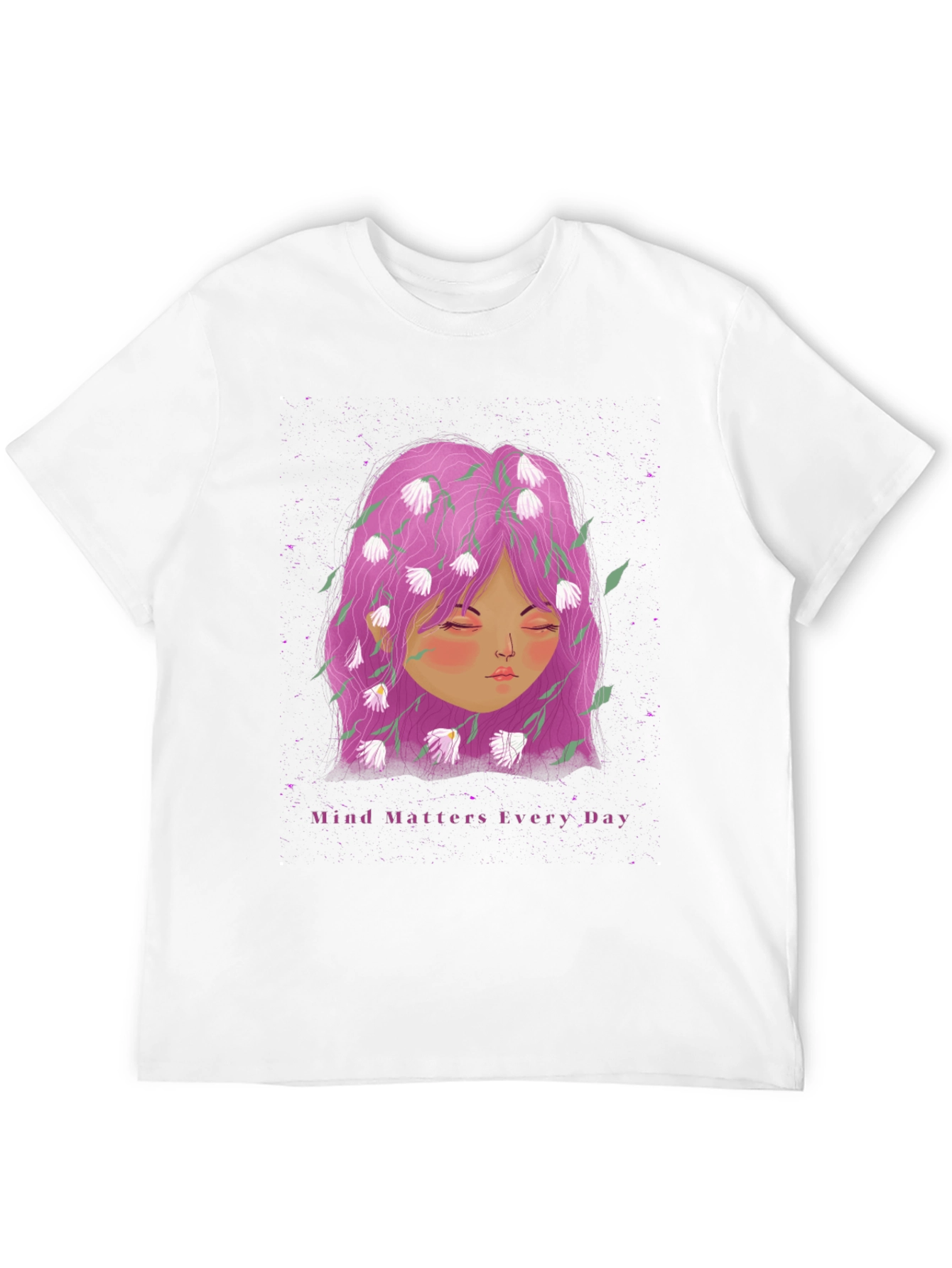 Mind Matters Tee - Floral Head Black T-Shirt
