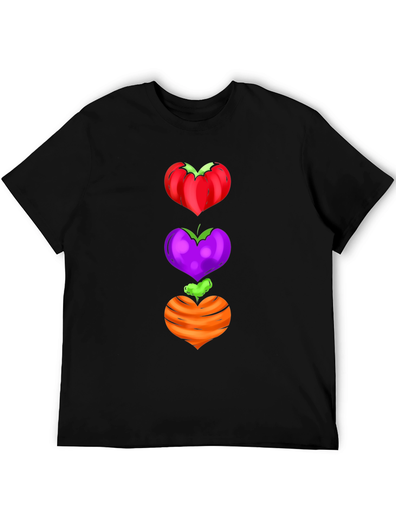 Veggie Heart Stack Tee - Unique Graphic Shirt