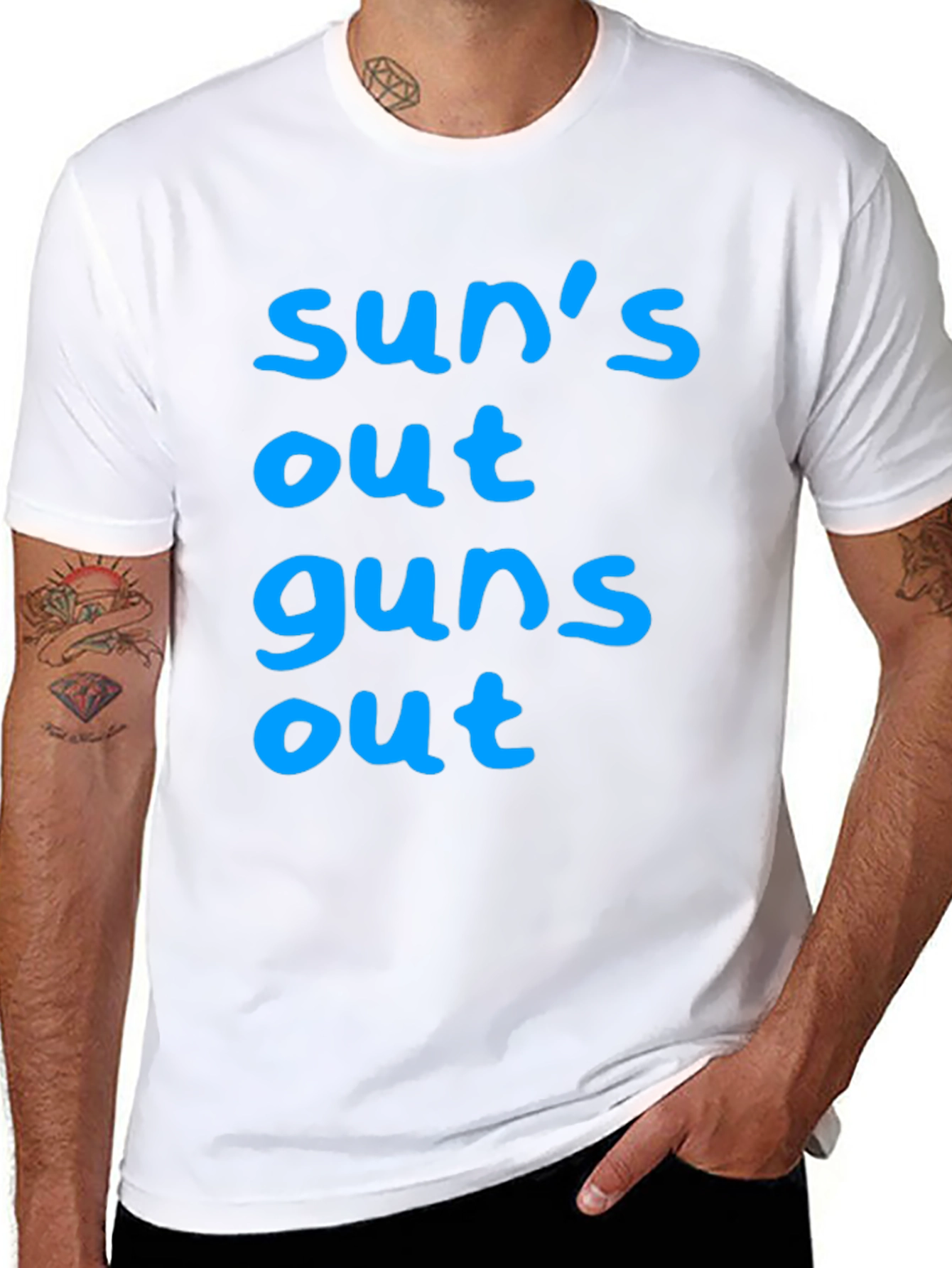 Suns Out Guns Out Black T-Shirt