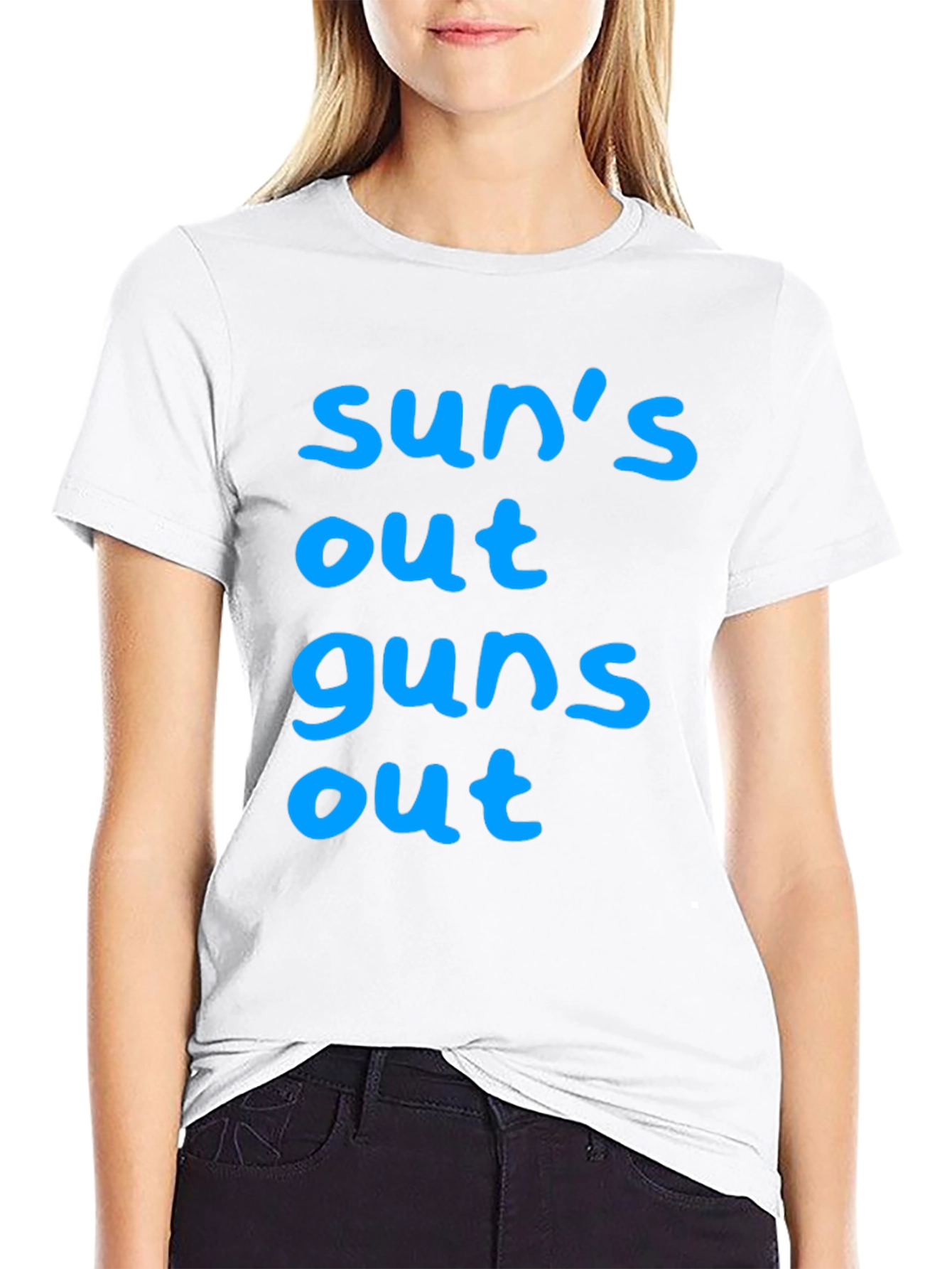 Suns Out Guns Out Black T-Shirt