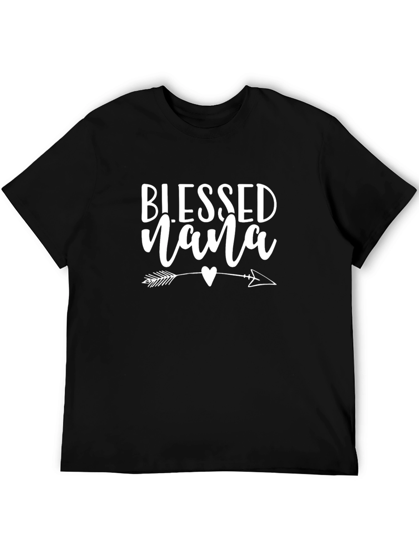 Blessed Nana T-Shirt - Cute Arrow Heart Design