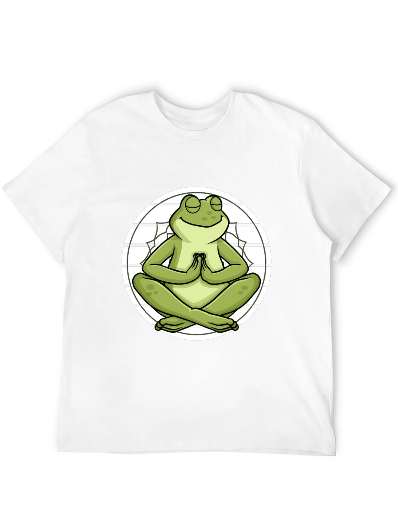 Zen Frog Graphic T-Shirt - Meditating Amphibian Tee