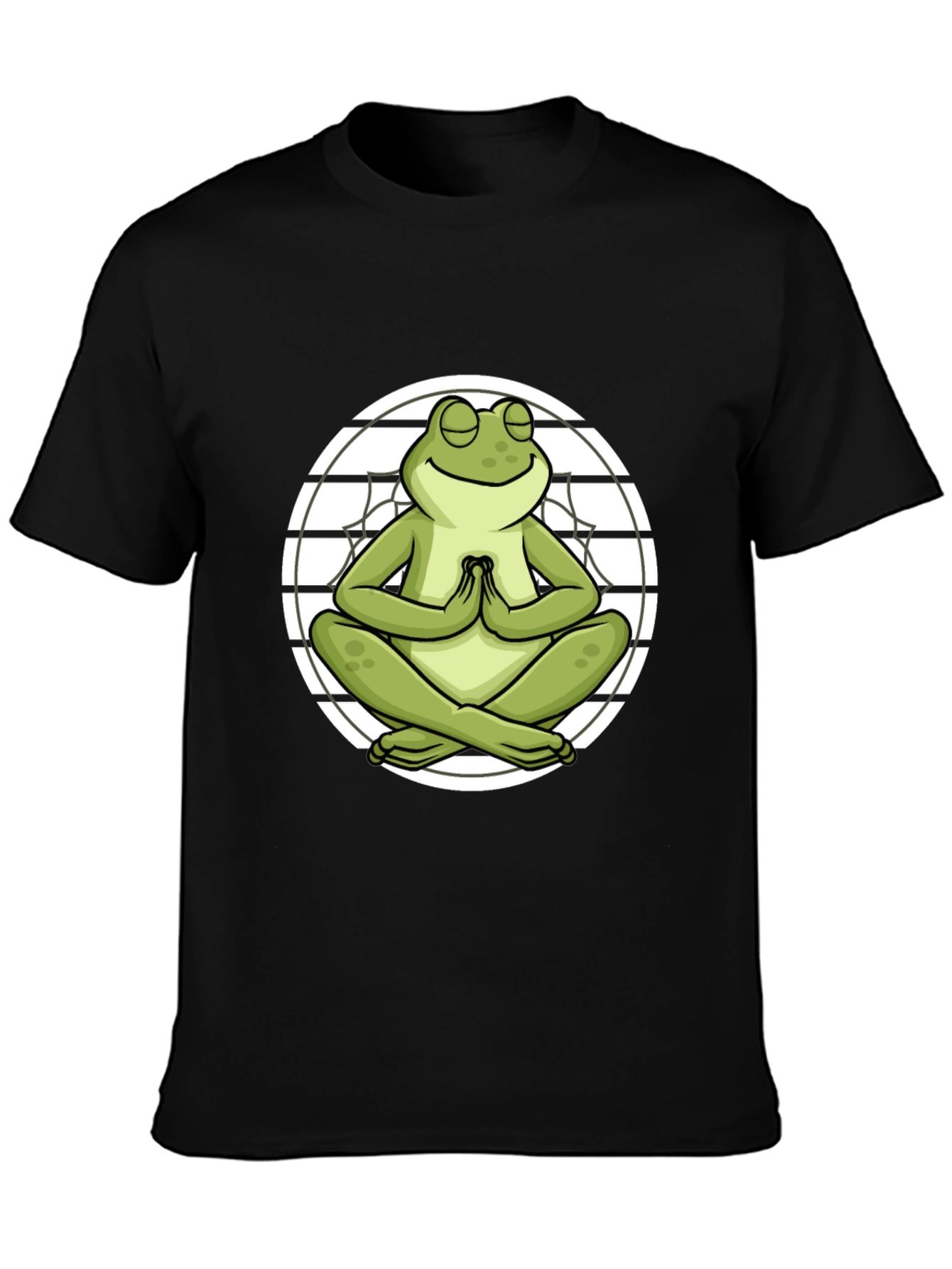 Zen Frog Graphic T-Shirt - Meditating Amphibian Tee
