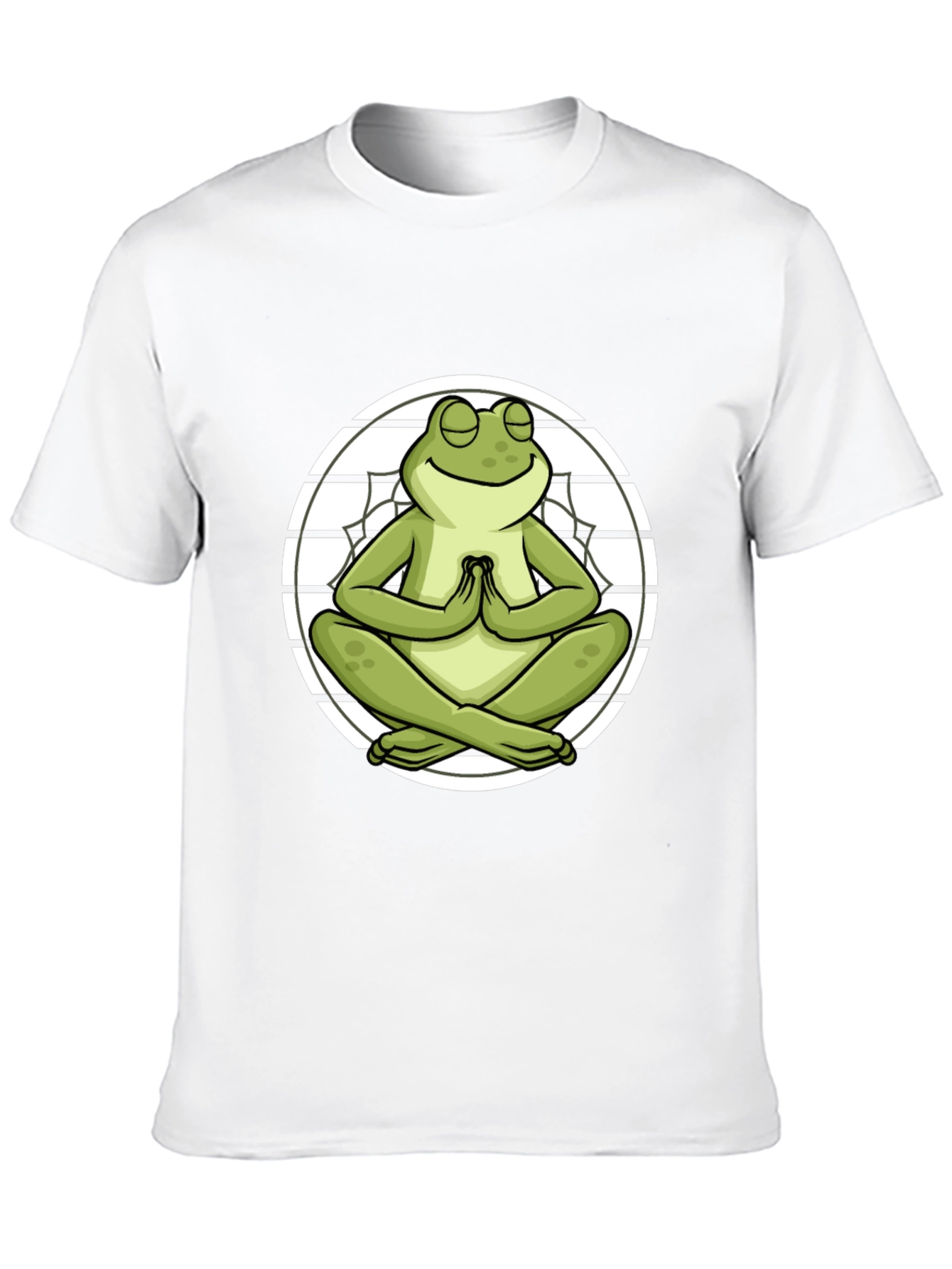 Zen Frog Graphic T-Shirt - Meditating Amphibian Tee