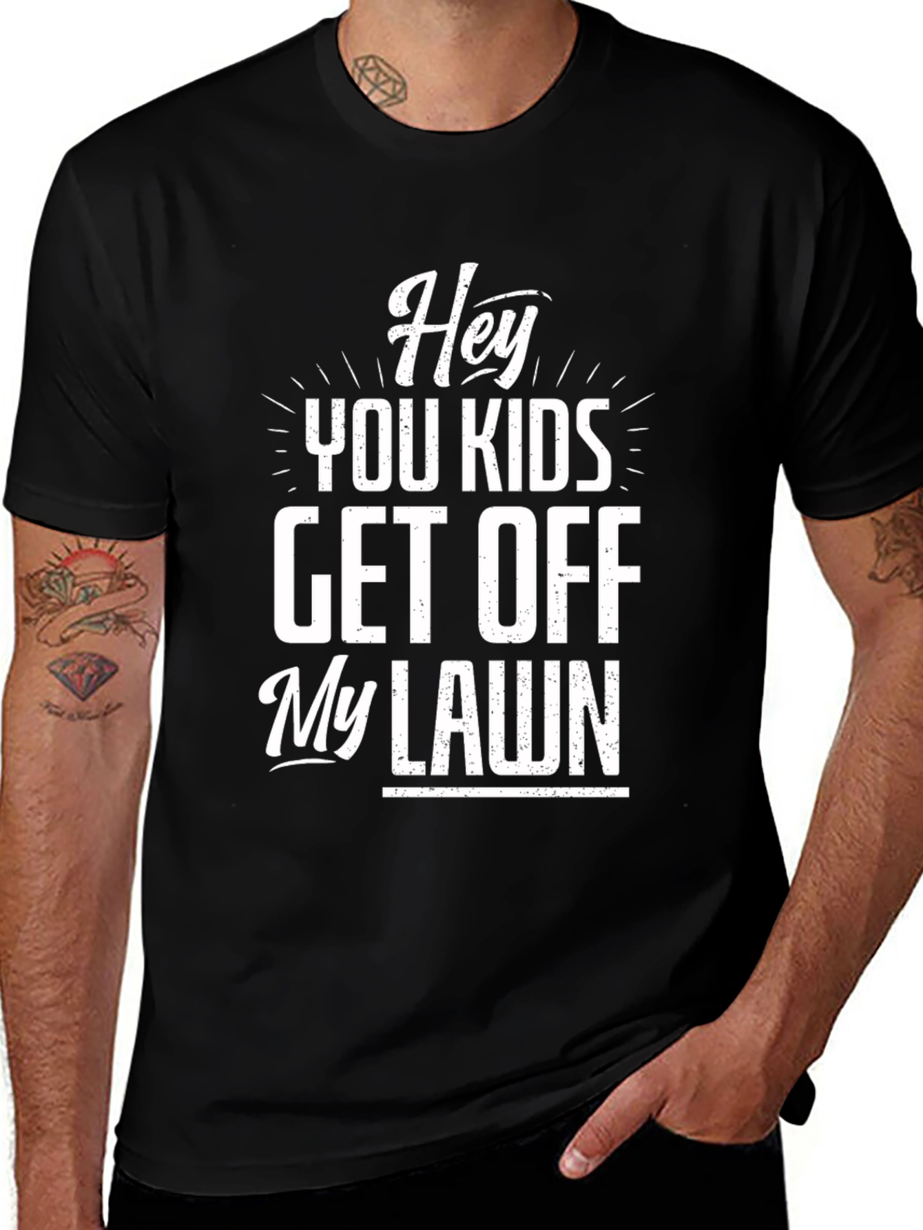 Hey You Kids Get Off My Lawn Graphic Tee