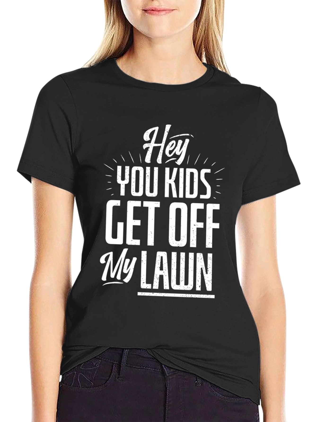 Hey You Kids Get Off My Lawn Graphic Tee