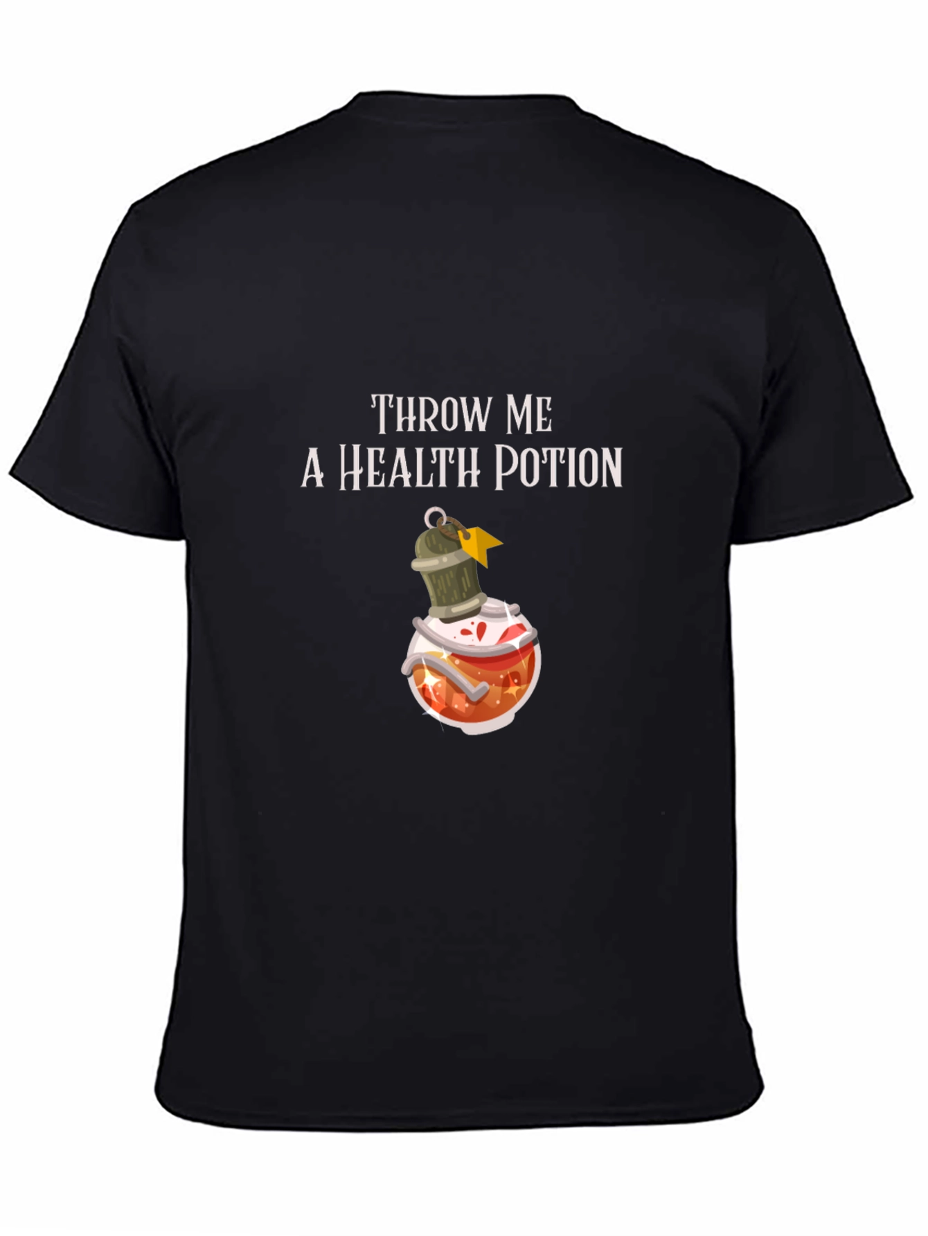 Throw Me a Health Potion Black T-Shirt