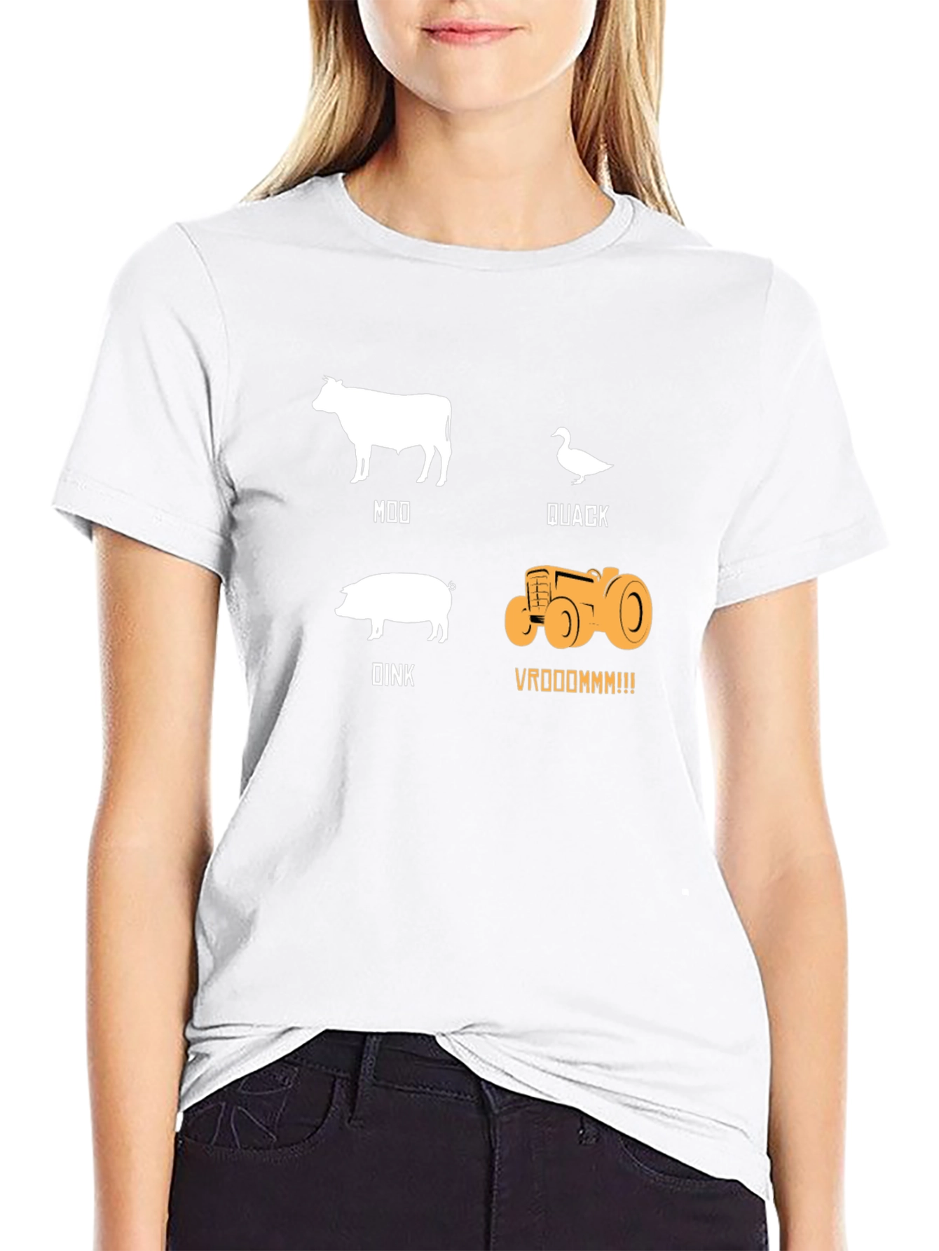 Farm Animal Sound T-Shirt: Moo Quack Oink Vrooom