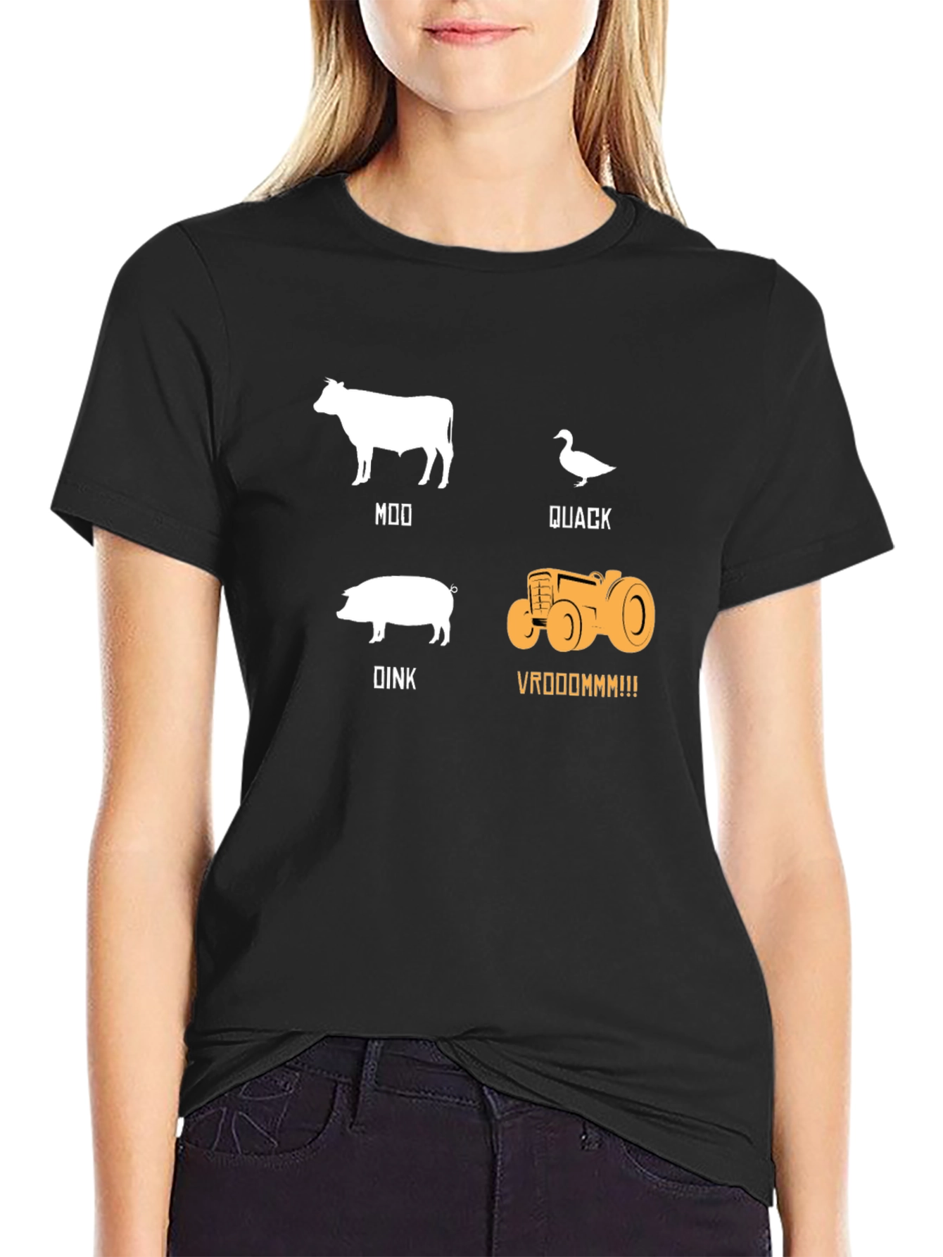 Farm Animal Sound T-Shirt: Moo Quack Oink Vrooom
