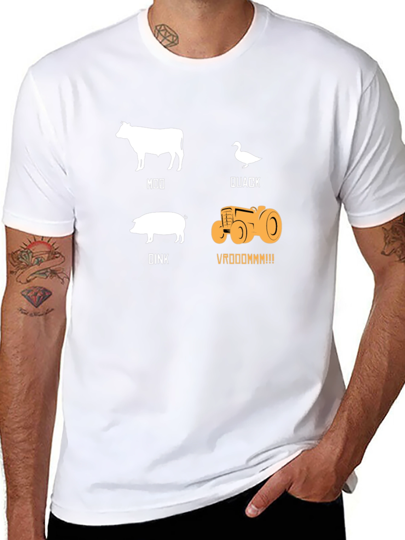 Farm Animal Sound T-Shirt: Moo Quack Oink Vrooom