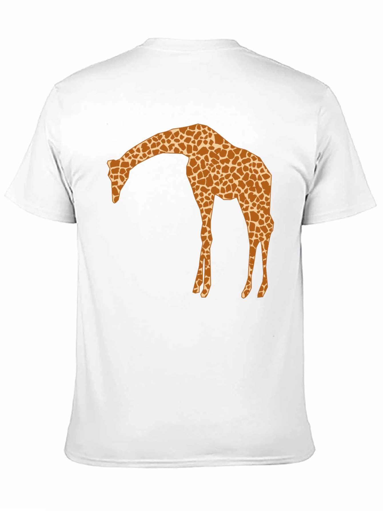 Giraffe Silhouette Mens Black Graphic T-Shirt