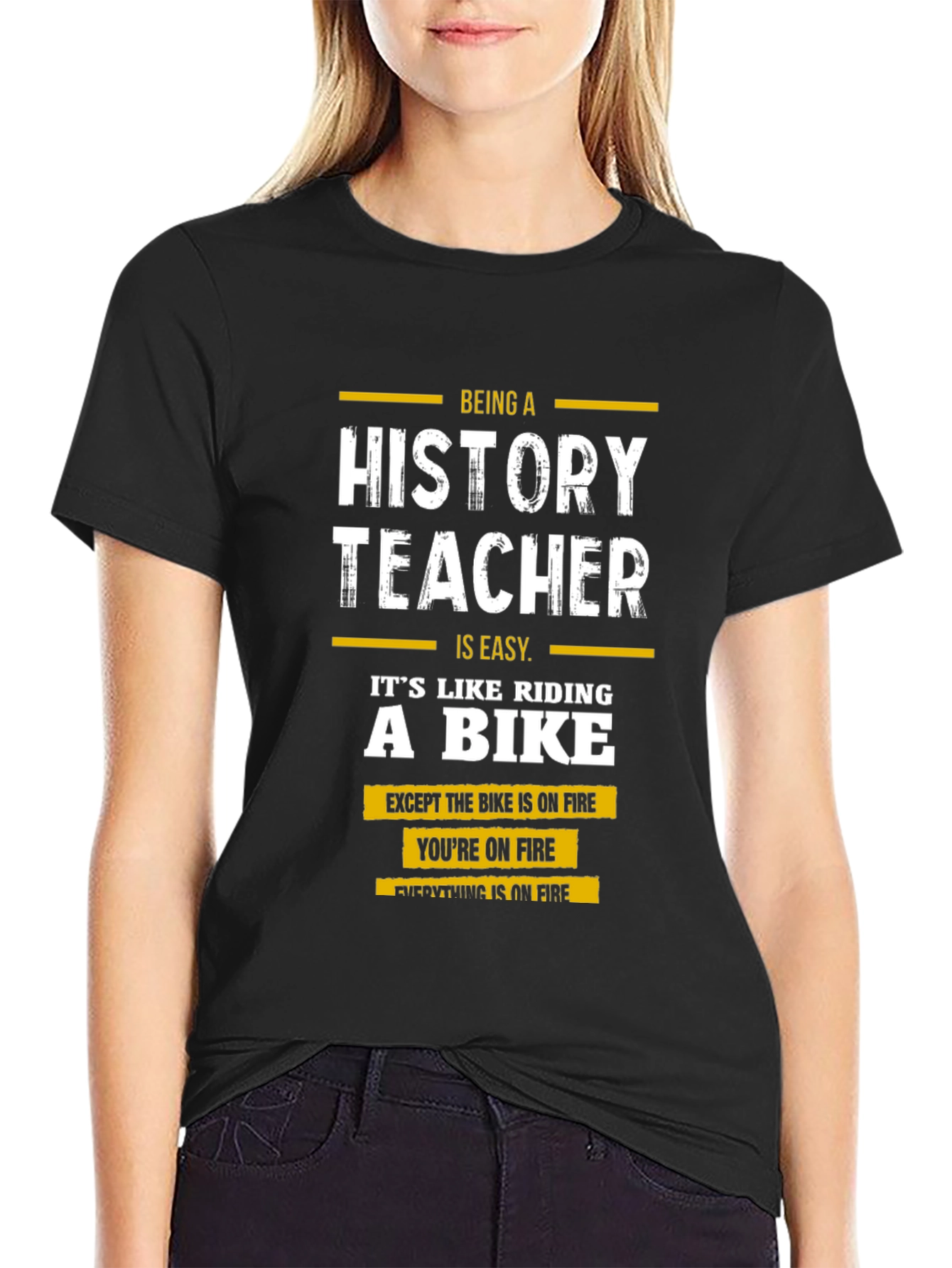 History Teacher On Fire T-Shirt