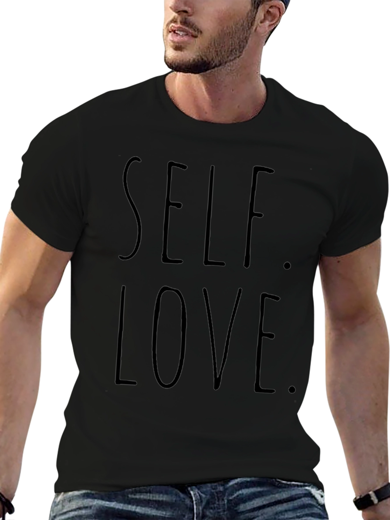 Self Love Black Graphic T-Shirt