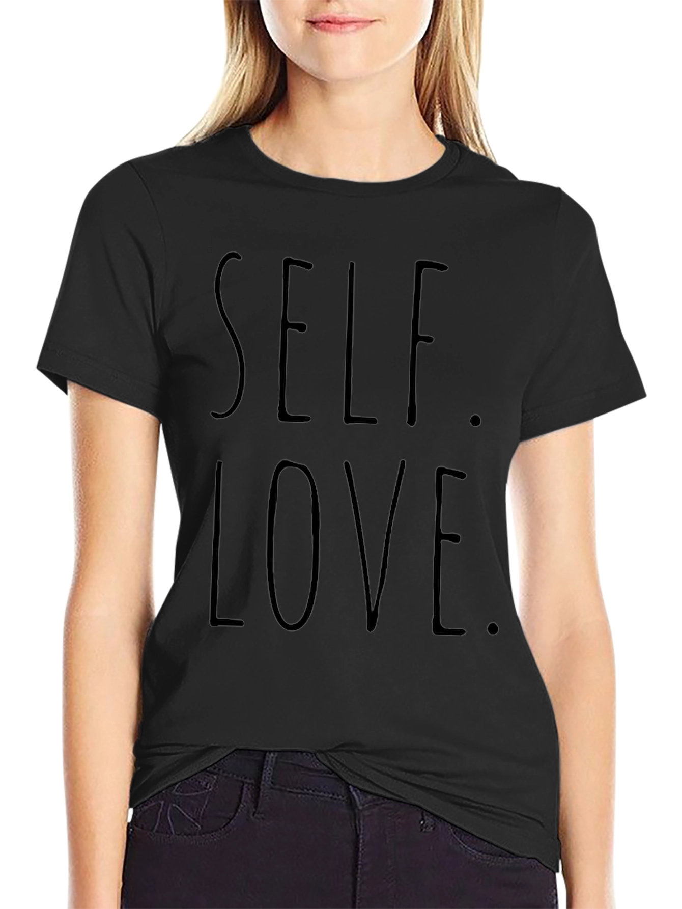 Self Love Black Graphic T-Shirt