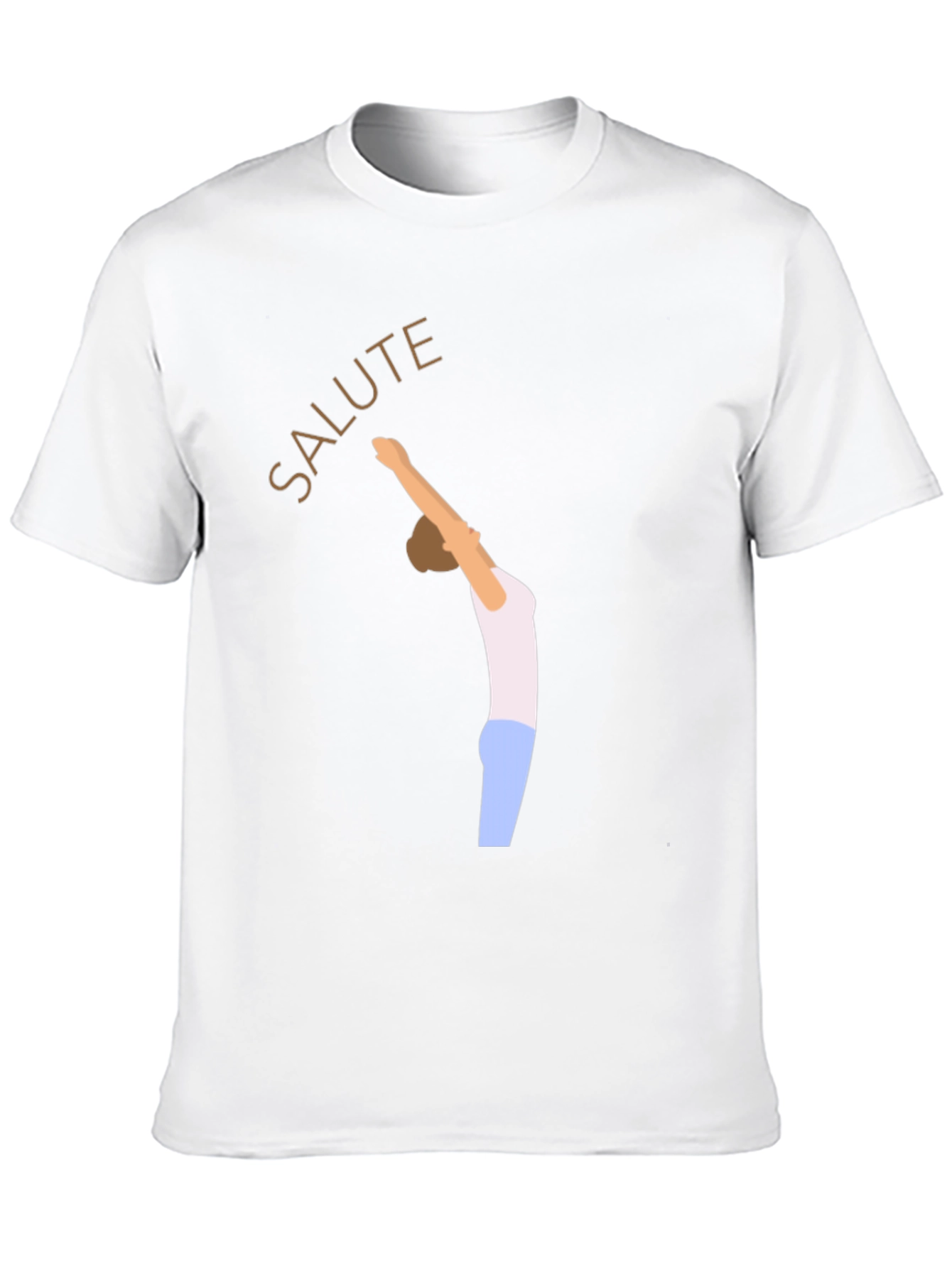 Salute Yoga Pose Black T-Shirt