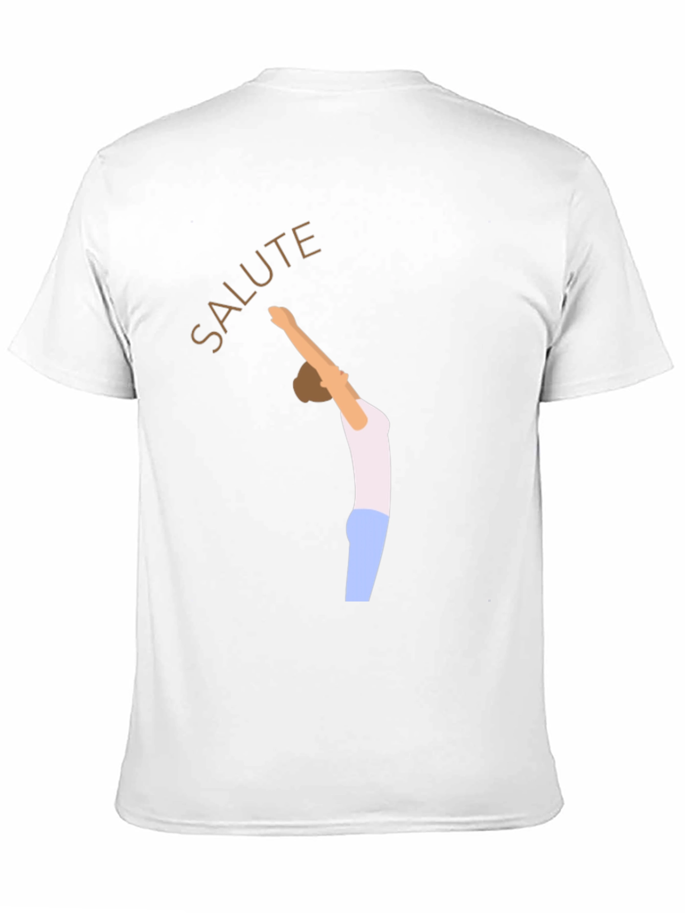 Salute Yoga Pose Black T-Shirt