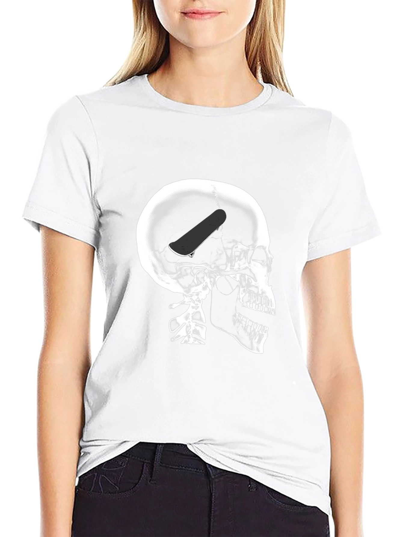 Skull X-Ray Skateboard Graphic T-Shirt