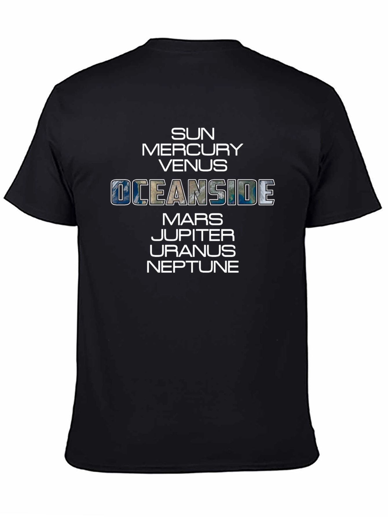 Planets of Our Solar System Oceanside Graphic T-Shirt