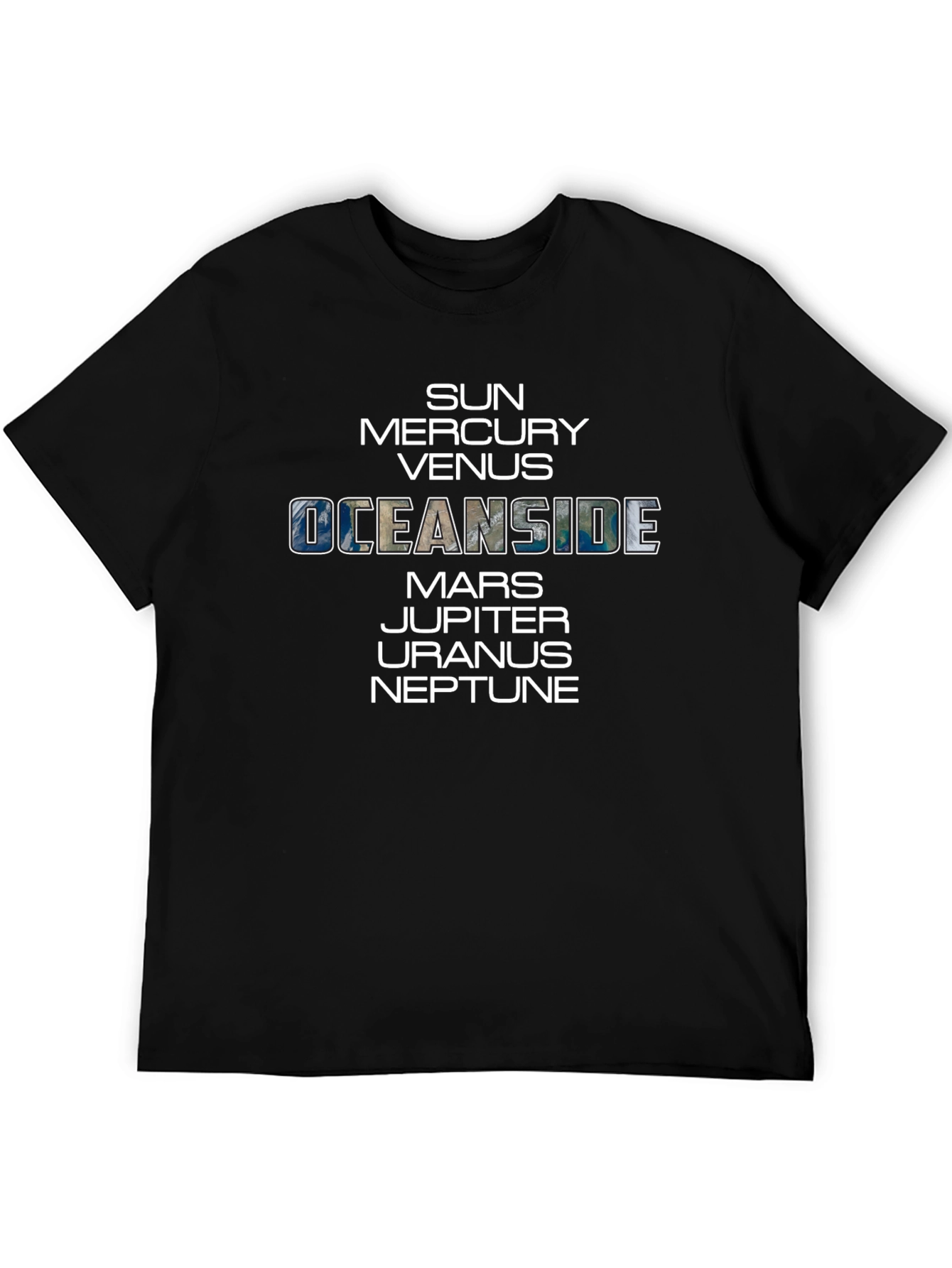 Planets of Our Solar System Oceanside Graphic T-Shirt