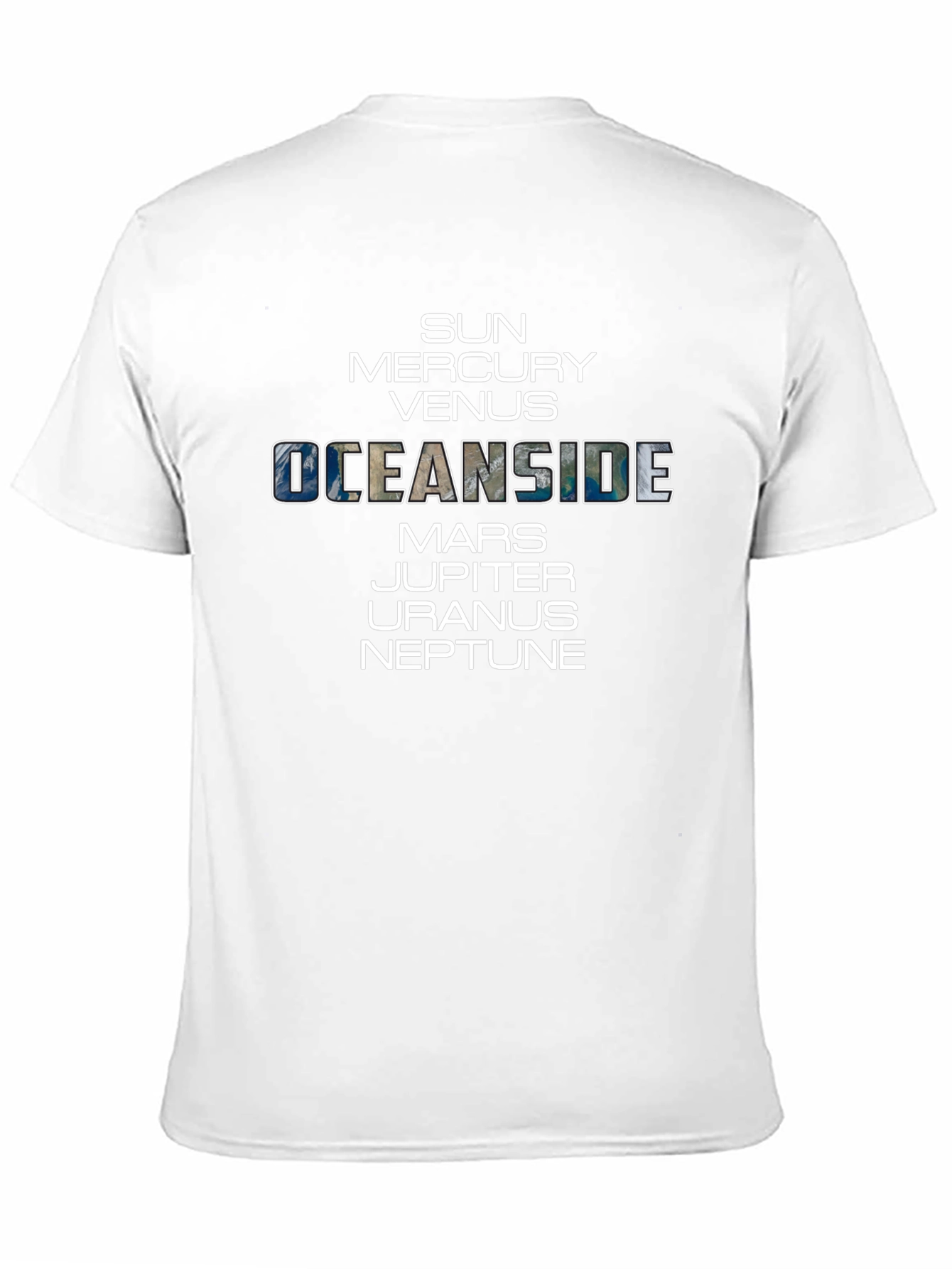 Planets of Our Solar System Oceanside Graphic T-Shirt