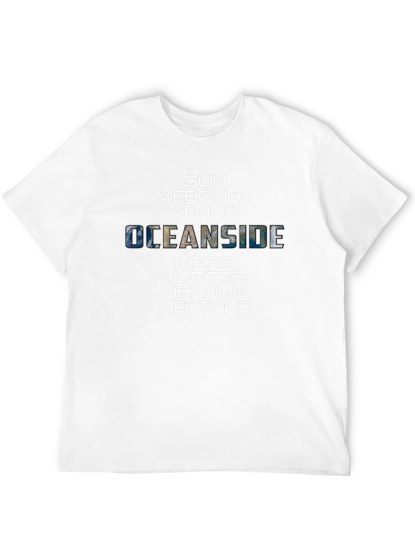 Planets of Our Solar System Oceanside Graphic T-Shirt