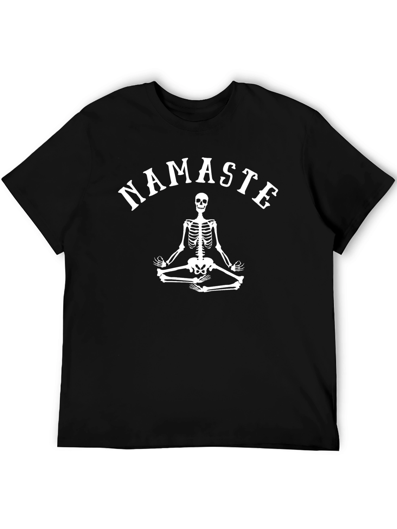 Namaste Skeleton Graphic Tee - Yoga Death Black T-Shirt