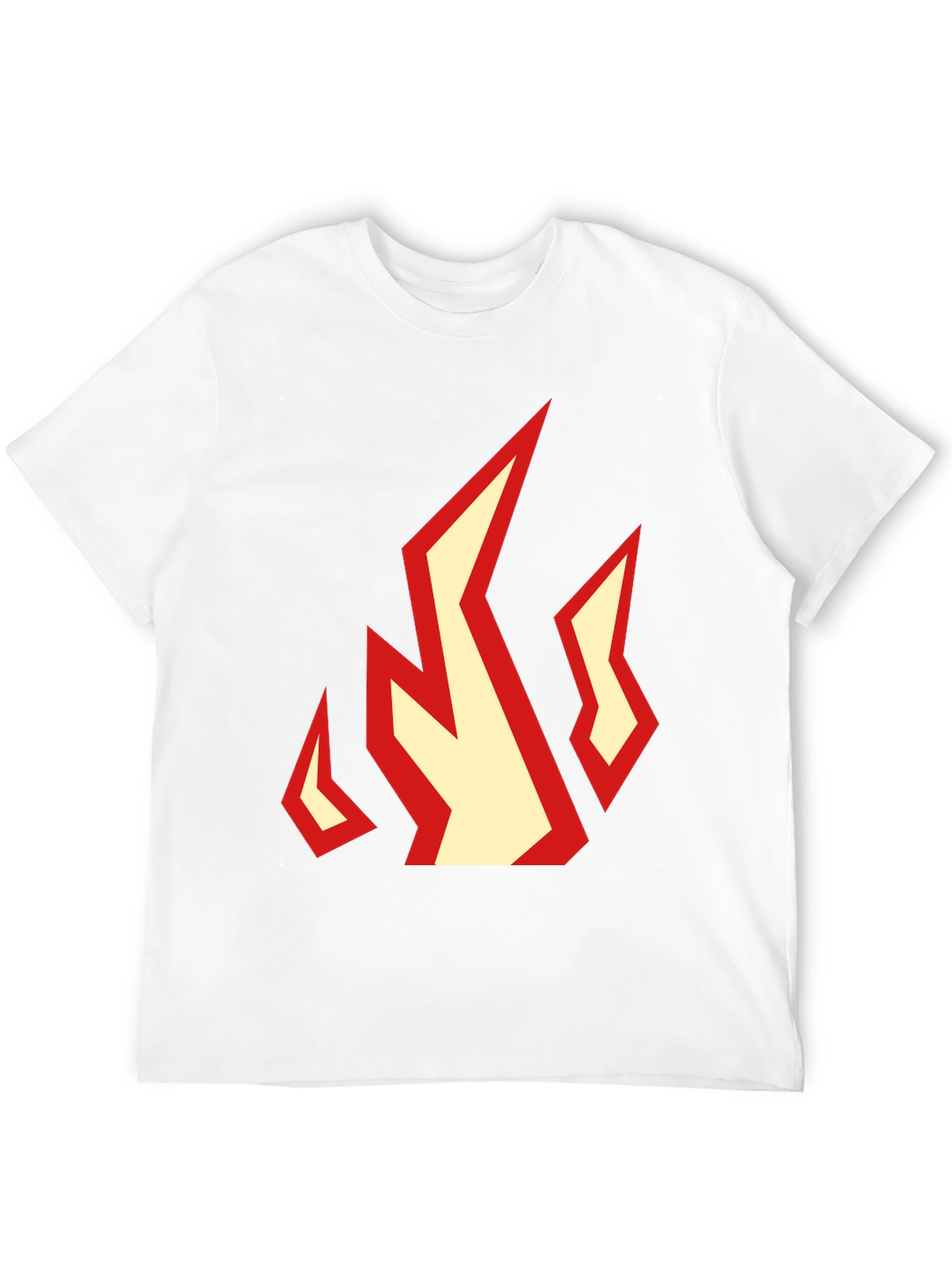 Fiery Graphic Tee - Black Cotton T-Shirt