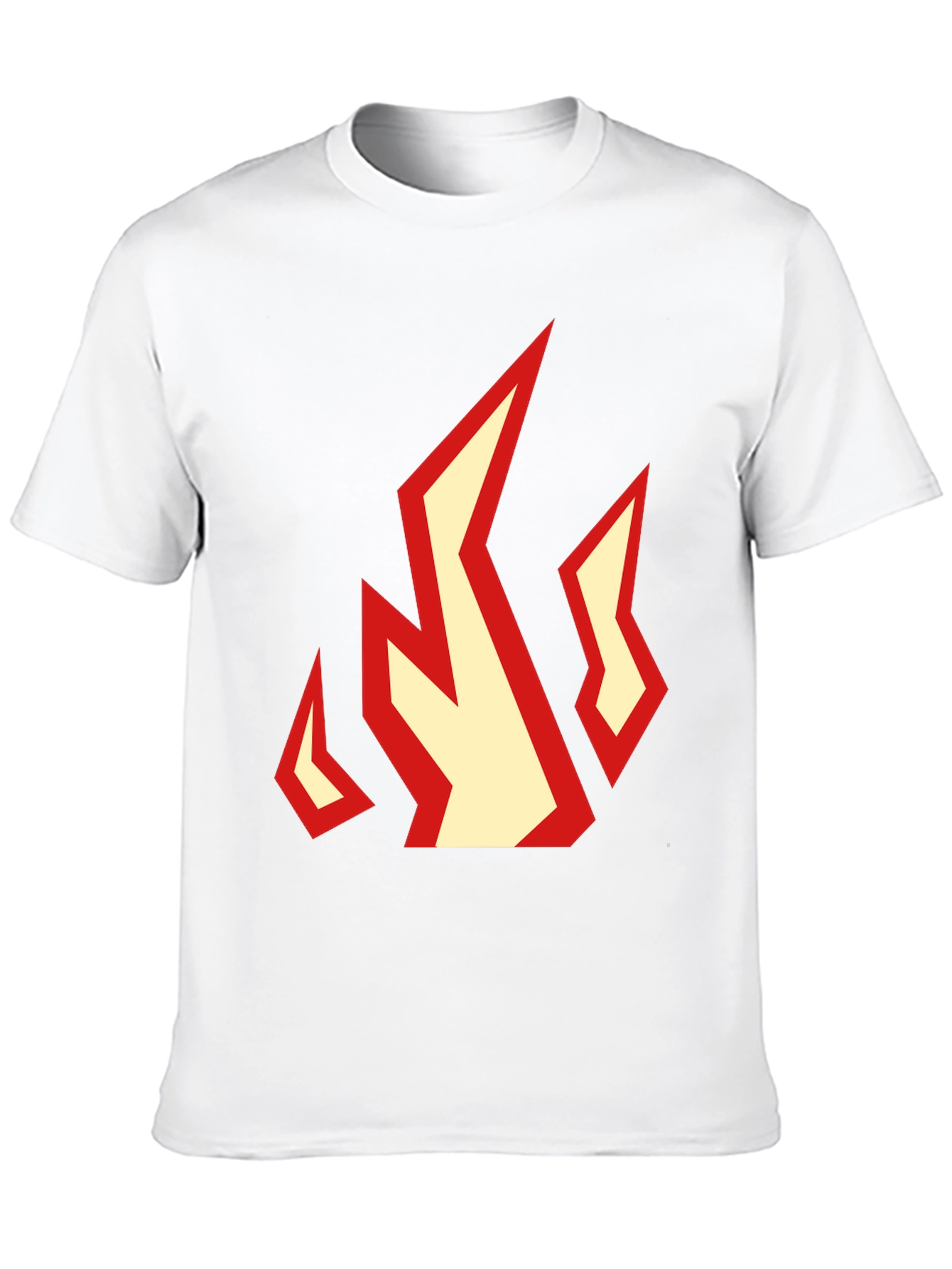 Fiery Graphic Tee - Black Cotton T-Shirt