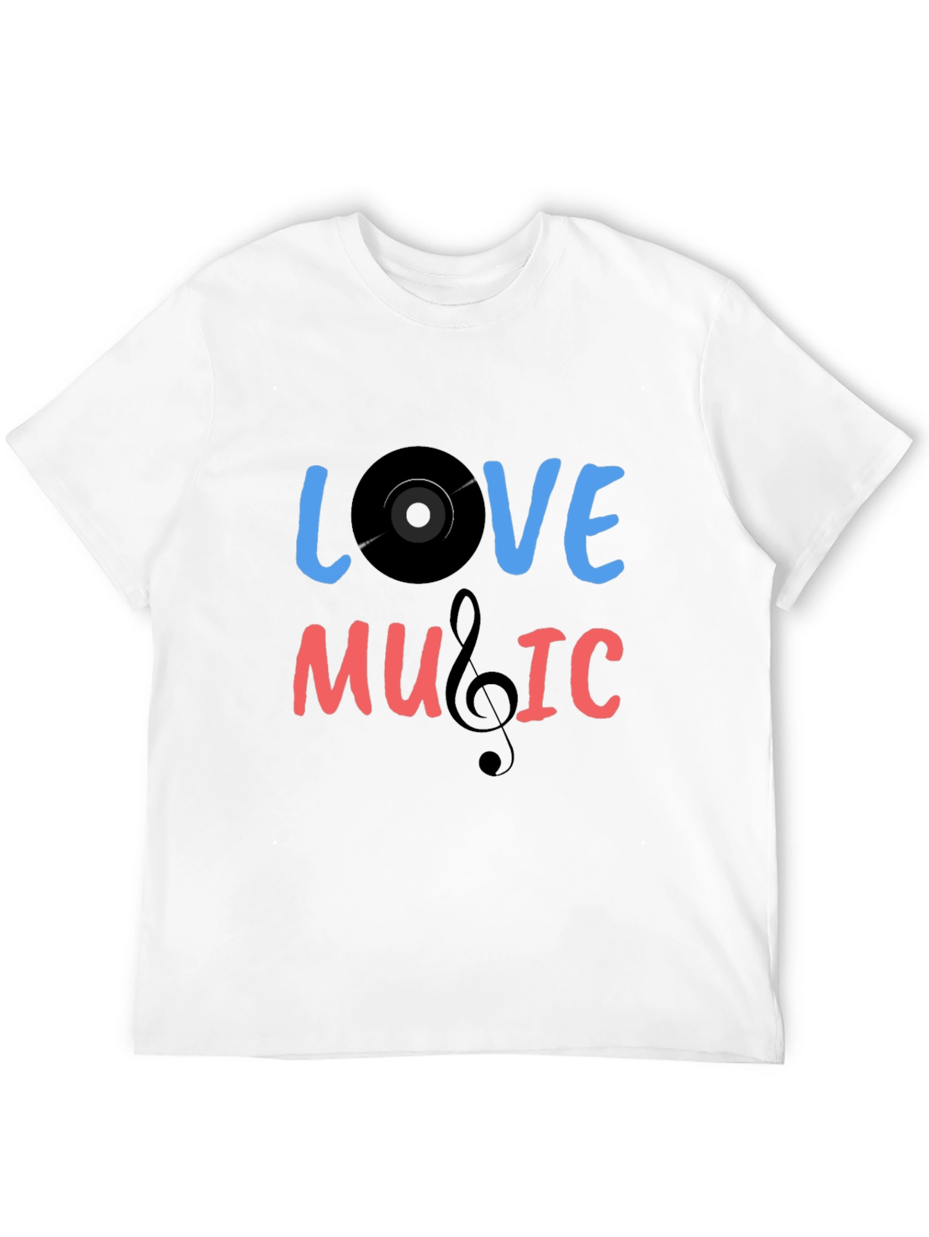 Love Music Graphic T-Shirt - Black Cotton Tee