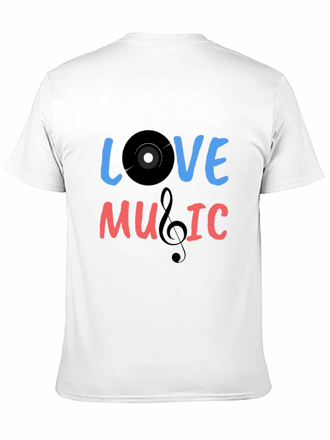 Love Music Graphic T-Shirt - Black Cotton Tee