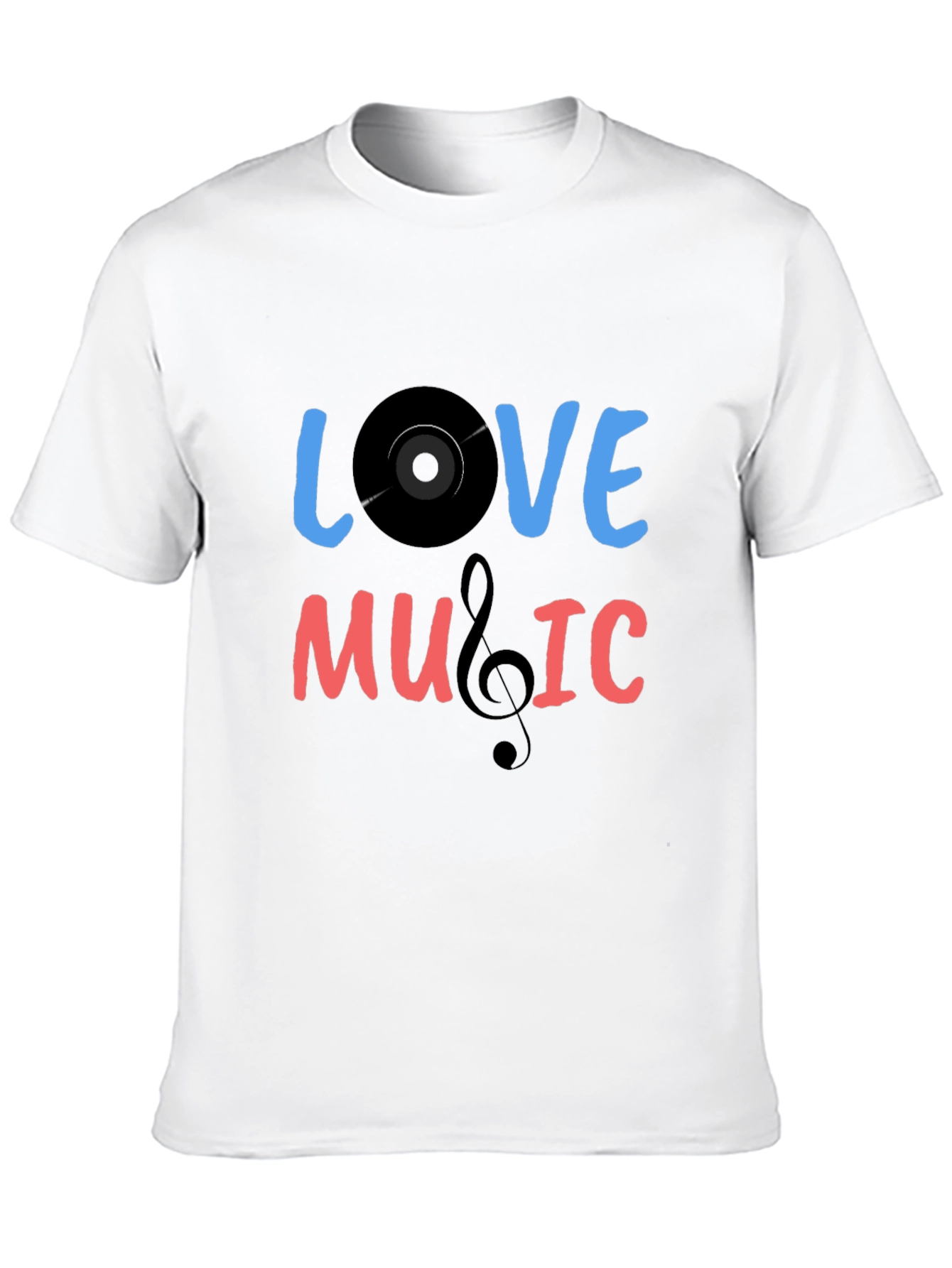 Love Music Graphic T-Shirt - Black Cotton Tee