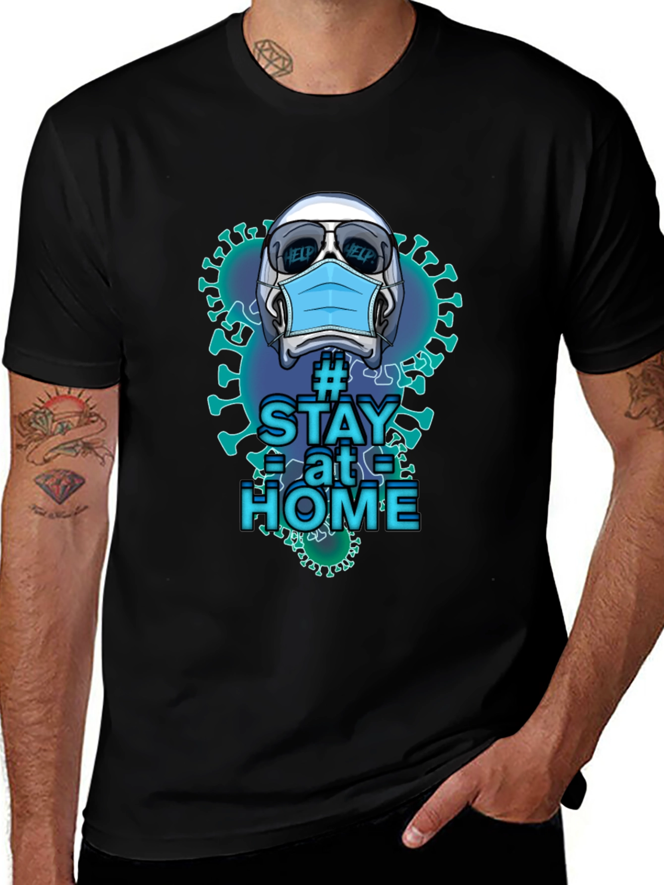 Stay Home Novelty Graphic T-Shirt