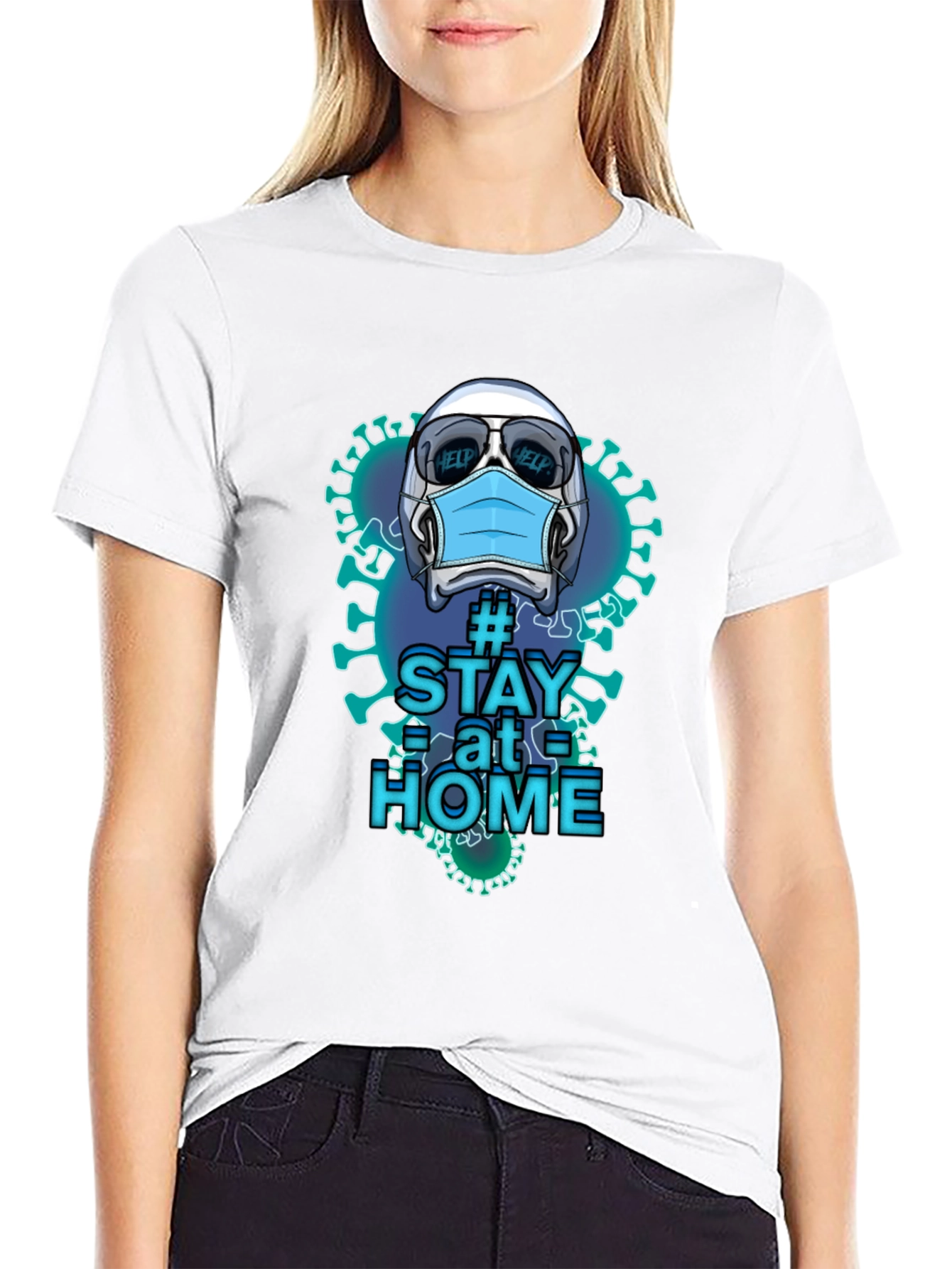 Stay Home Novelty Graphic T-Shirt