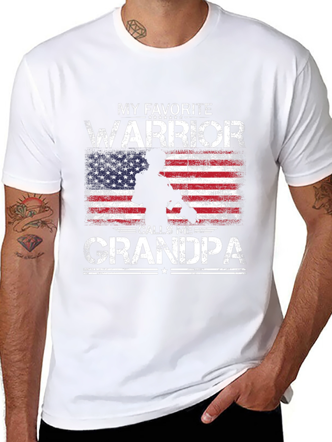 My Favorite Warrior Calls Me Grandpa T-Shirt