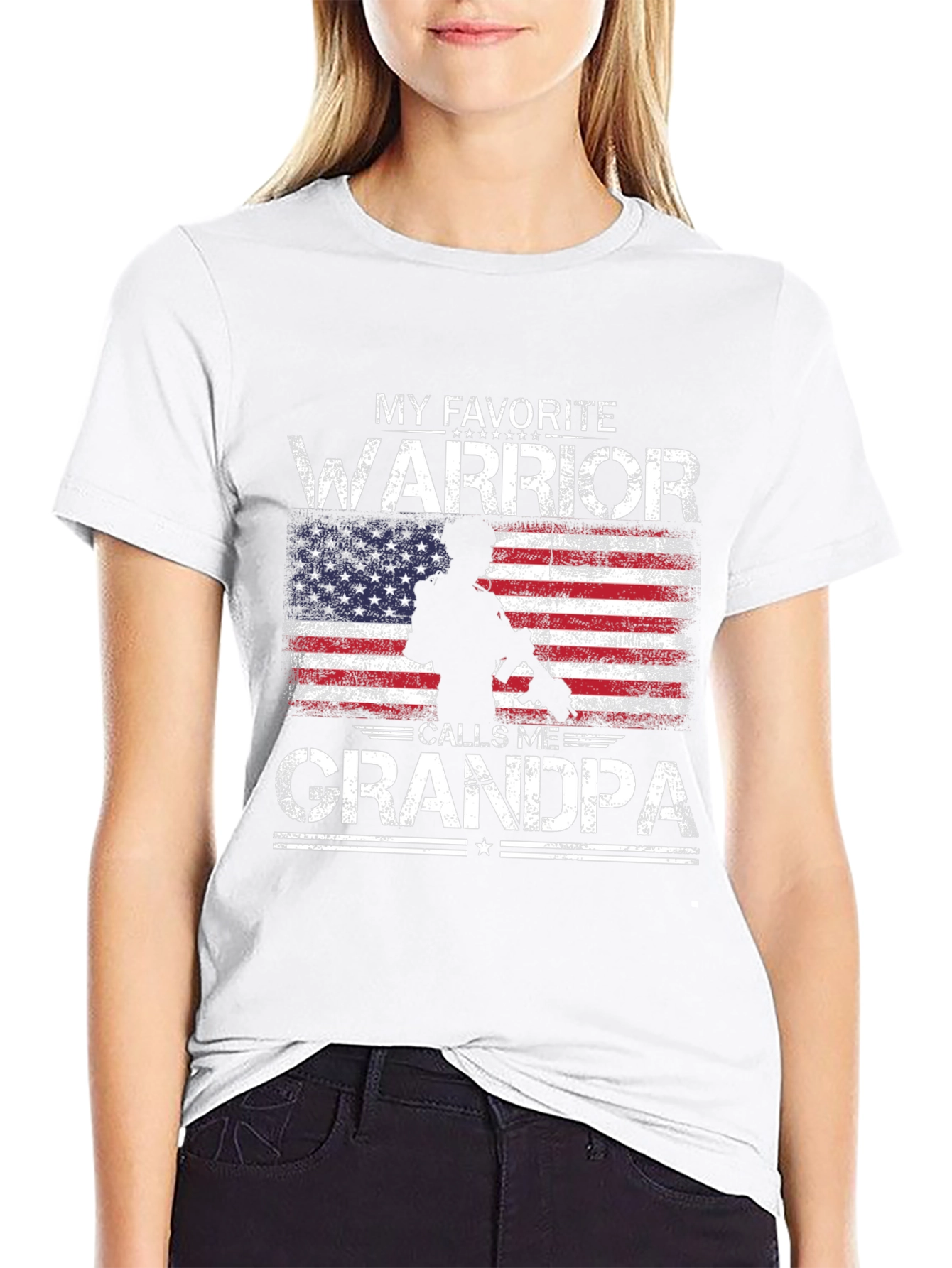 My Favorite Warrior Calls Me Grandpa T-Shirt