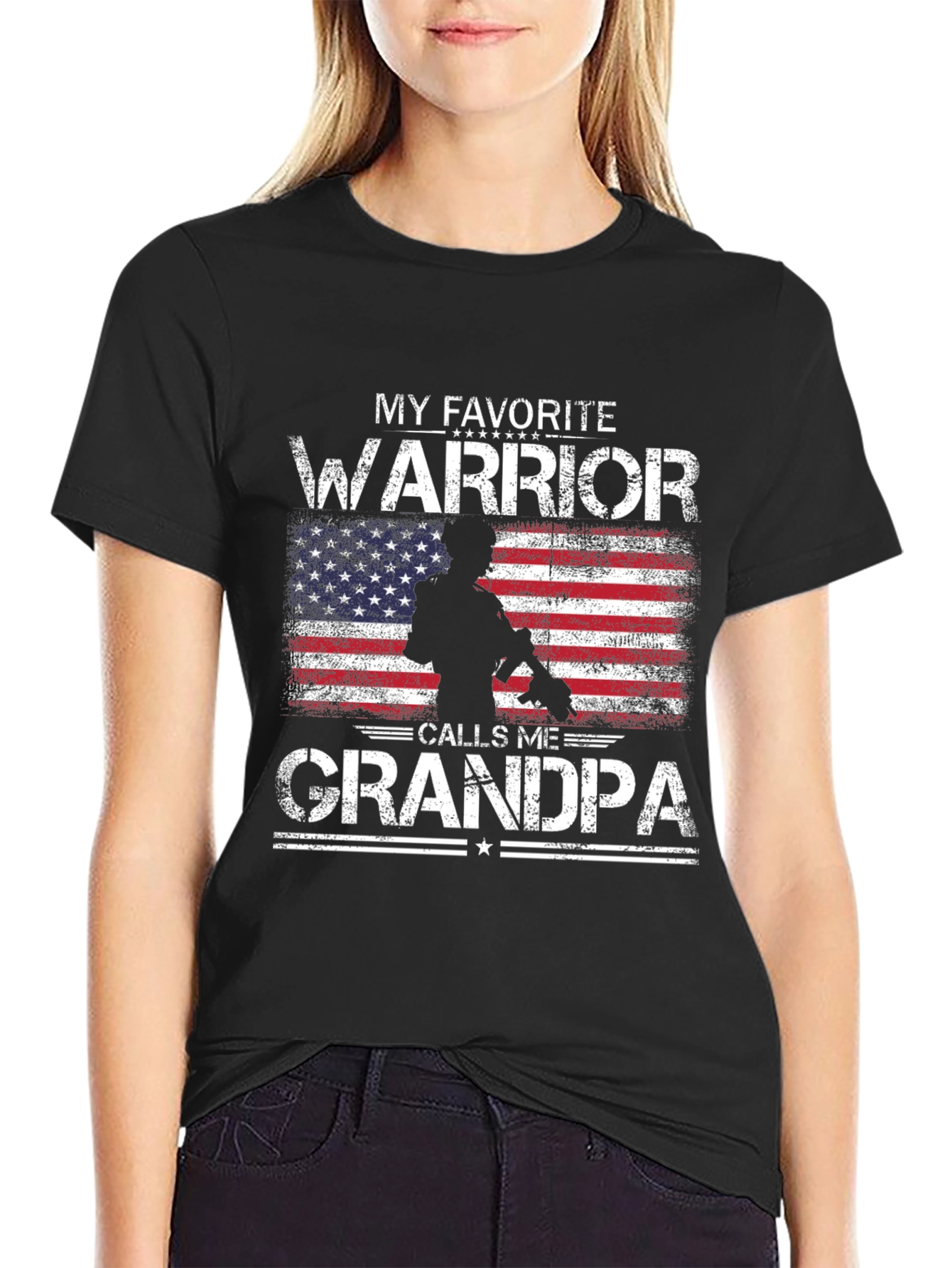 My Favorite Warrior Calls Me Grandpa T-Shirt