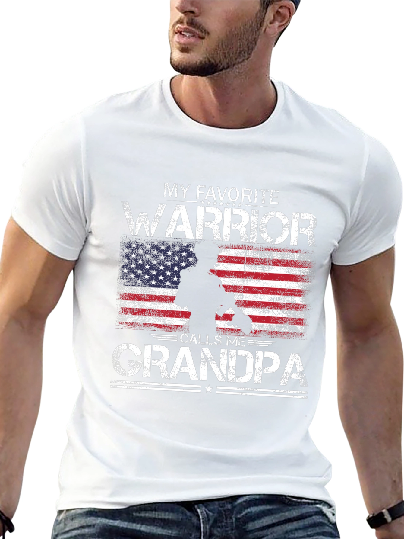 My Favorite Warrior Calls Me Grandpa T-Shirt