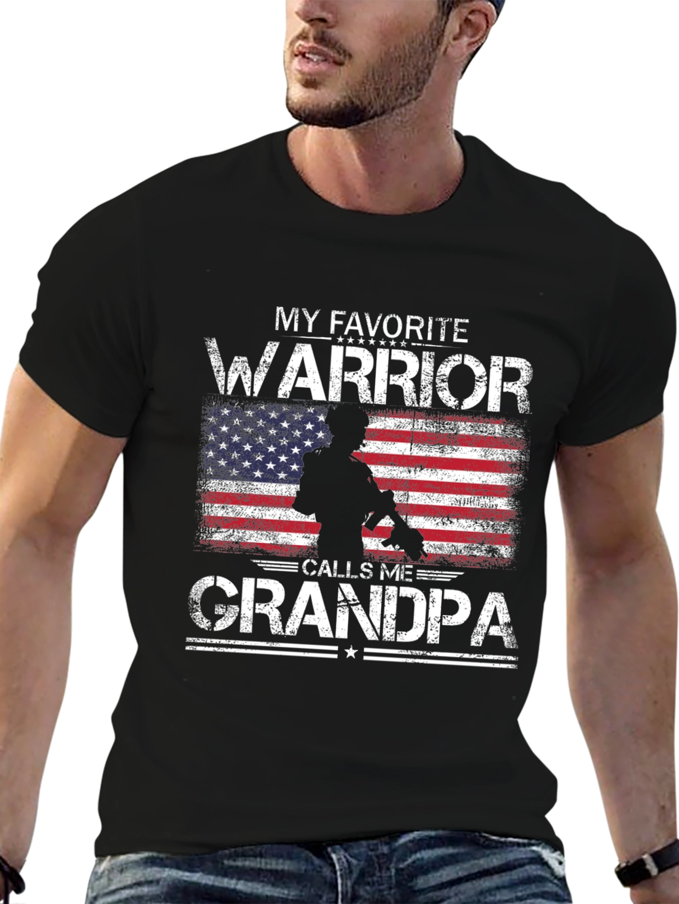 My Favorite Warrior Calls Me Grandpa T-Shirt