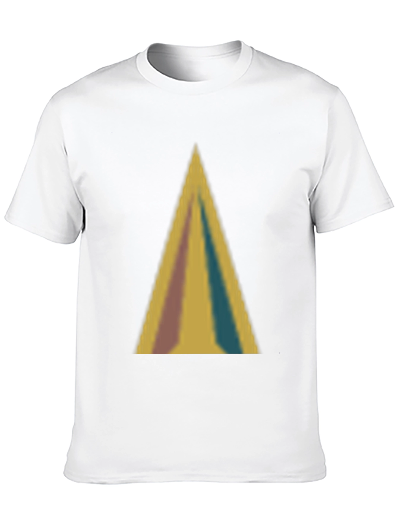 Abstract Triangle Graphic Tee - Soft Black T-Shirt