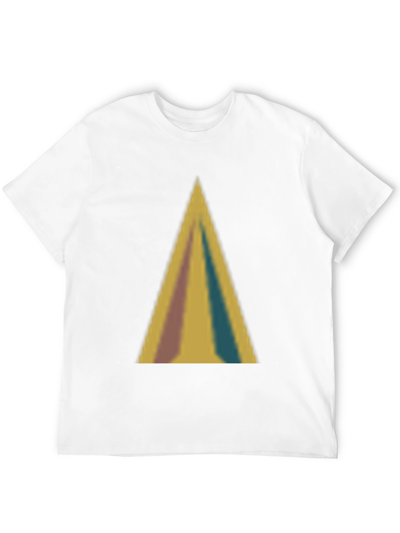 Abstract Triangle Graphic Tee - Soft Black T-Shirt
