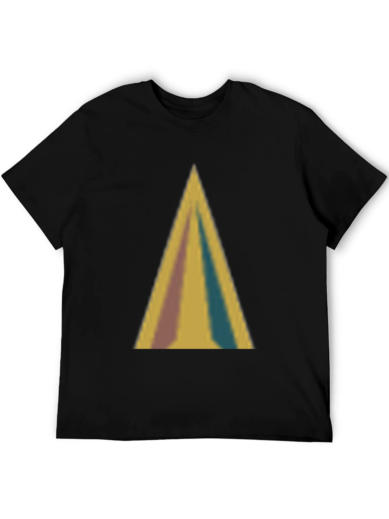 Abstract Triangle Graphic Tee - Soft Black T-Shirt