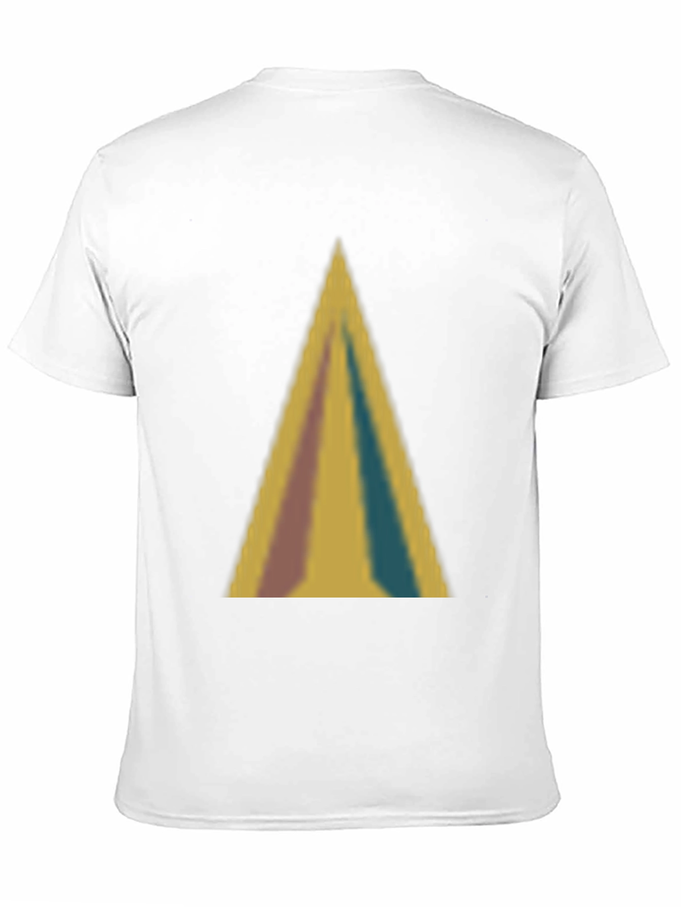 Abstract Triangle Graphic Tee - Soft Black T-Shirt