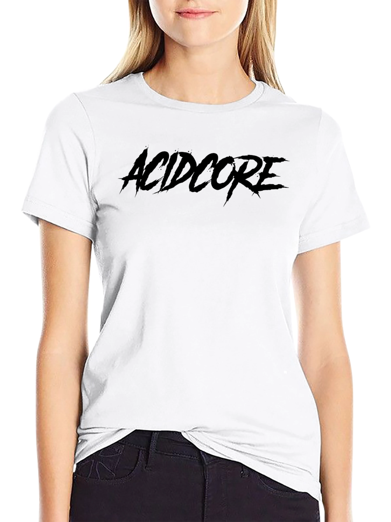 Acidcore Graphic Print Black T-Shirt