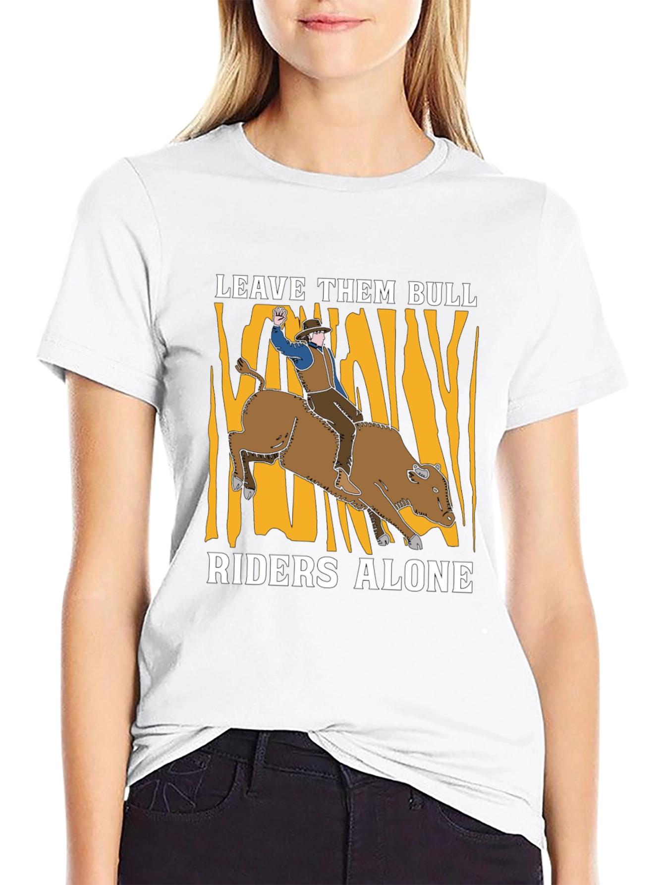 Leave Them Bull Riders Alone Graphic T-Shirt