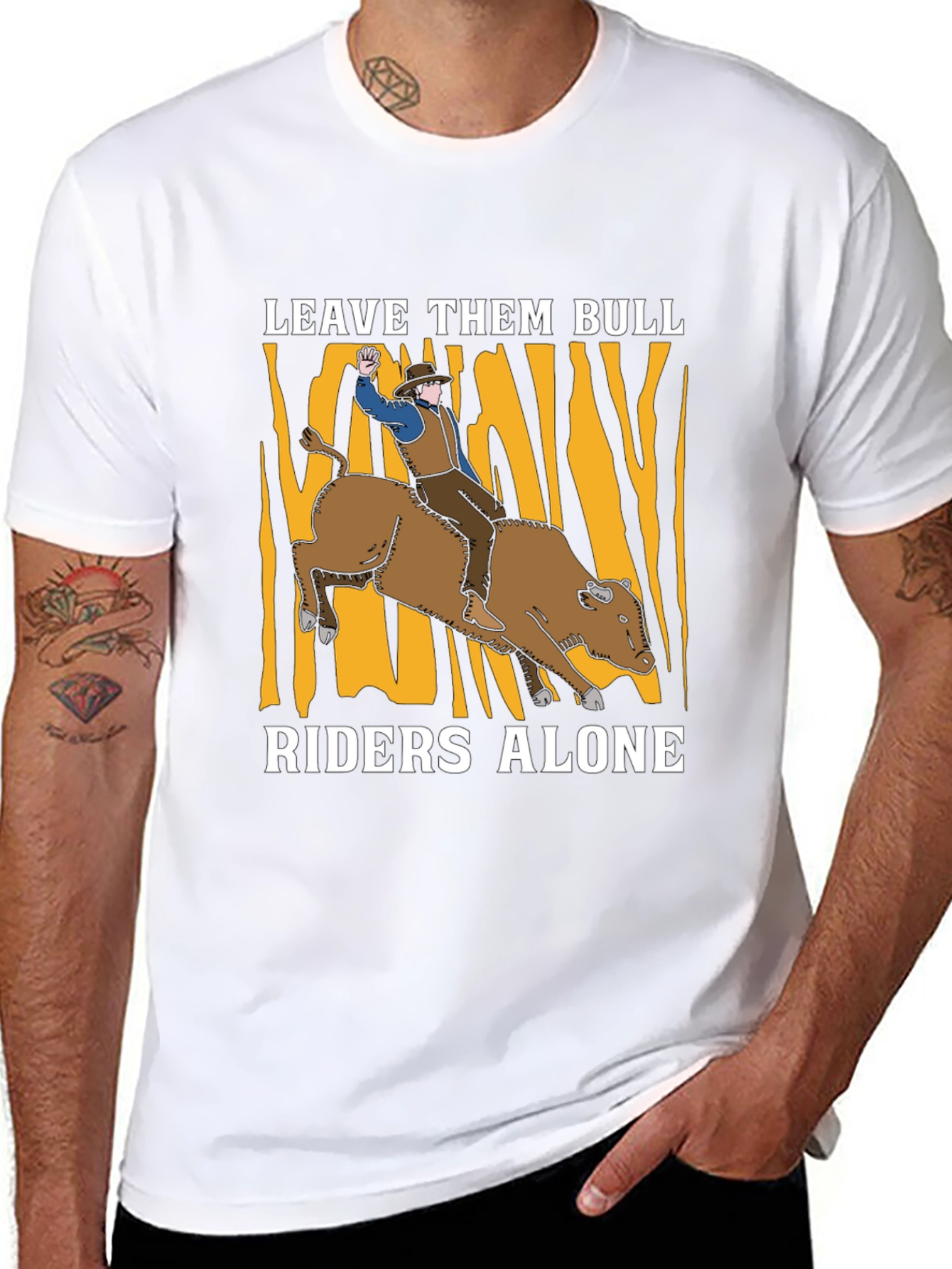 Leave Them Bull Riders Alone Graphic T-Shirt